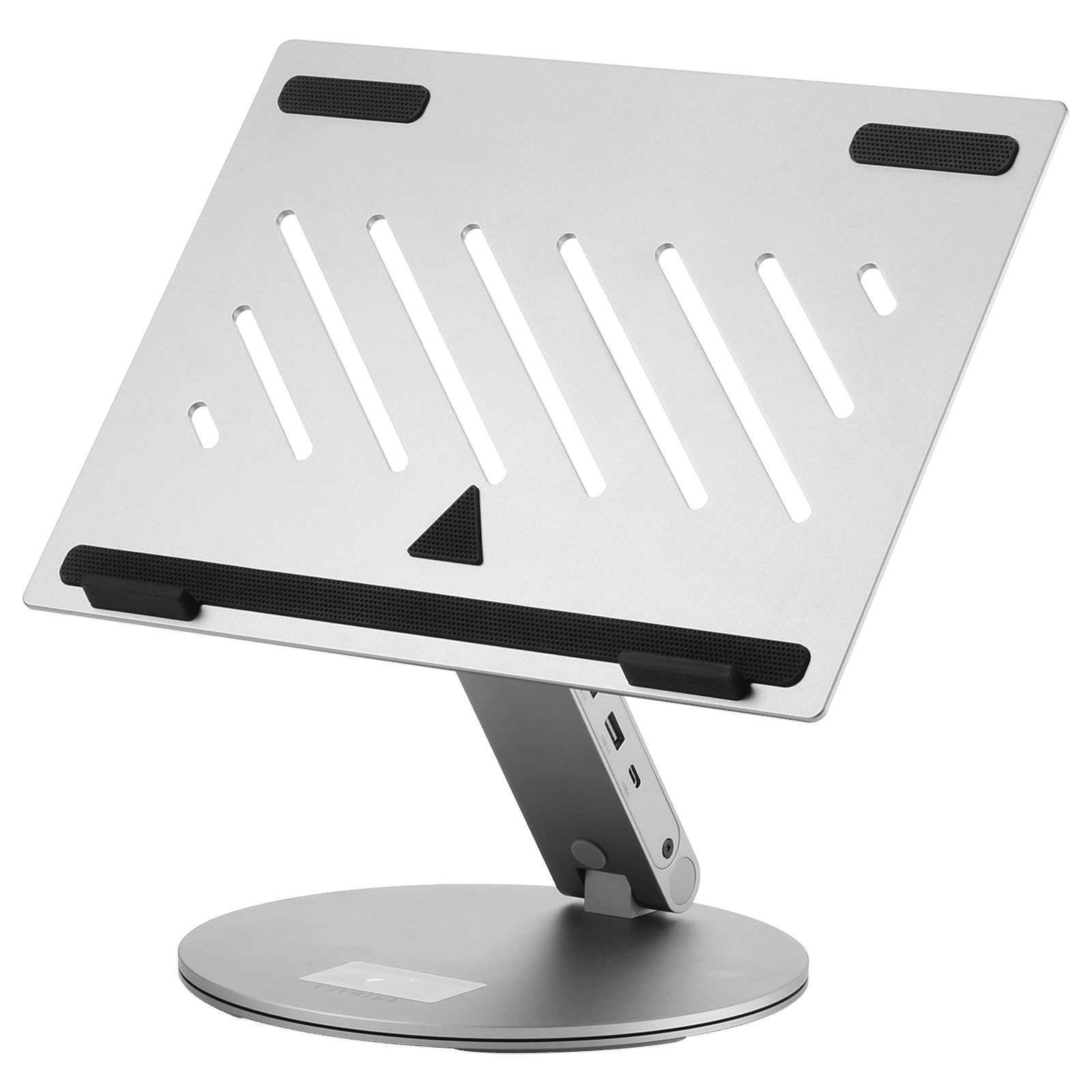 Croma Stand For Laptops Up to 15.6 Inch (Built-in Type-C hub, Silver)