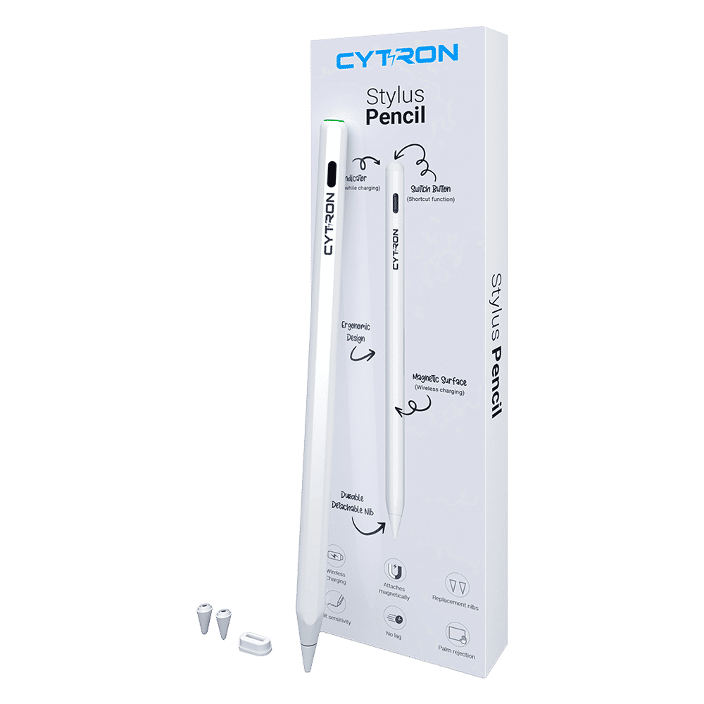 Buy Cytron Stylo Stylus For iPad (Dual Charging Wireless, WL01C, White ...