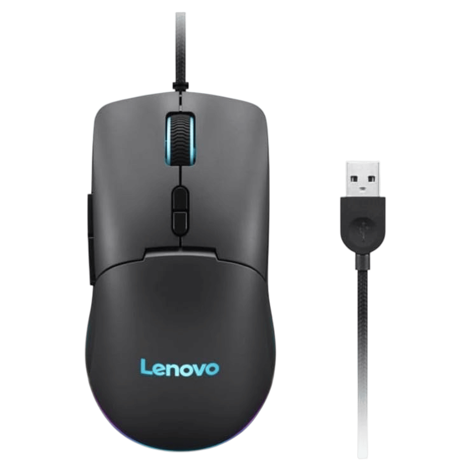 Lenovo M210 Wired RGB Gaming Mouse with 3 Zone RGB Lighting (8000 DPI Adjustable, 4 Levels DPI Switch, Black)