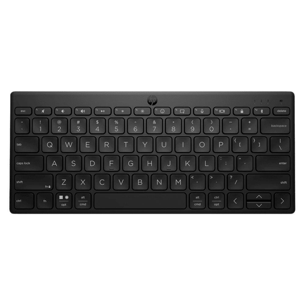 HP 350 Bluetooth 5.2 Wireless Keyboard with Up to 3 Devices Connectivity (OS Auto-Detection, Black)