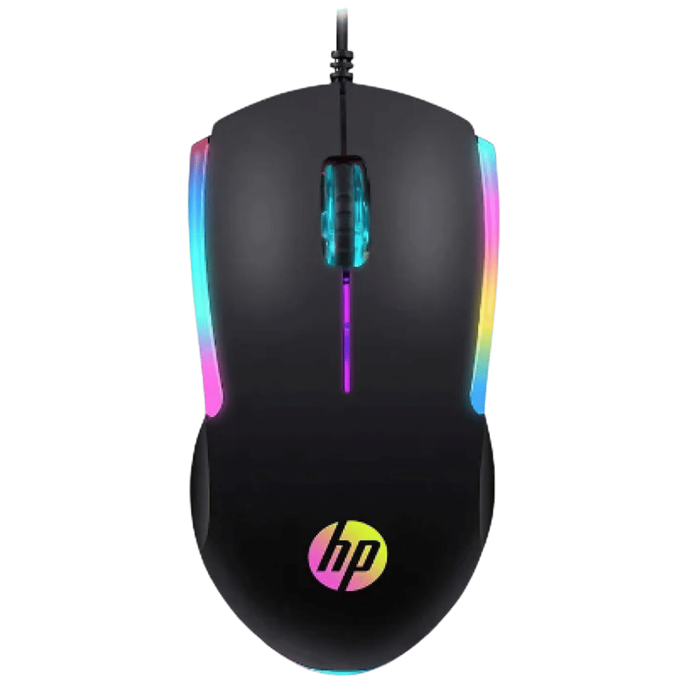 HP M160 Wired Gaming Mouse with LED Backlight (1600 DPI Adjustable, Ergonomic Design, Black)