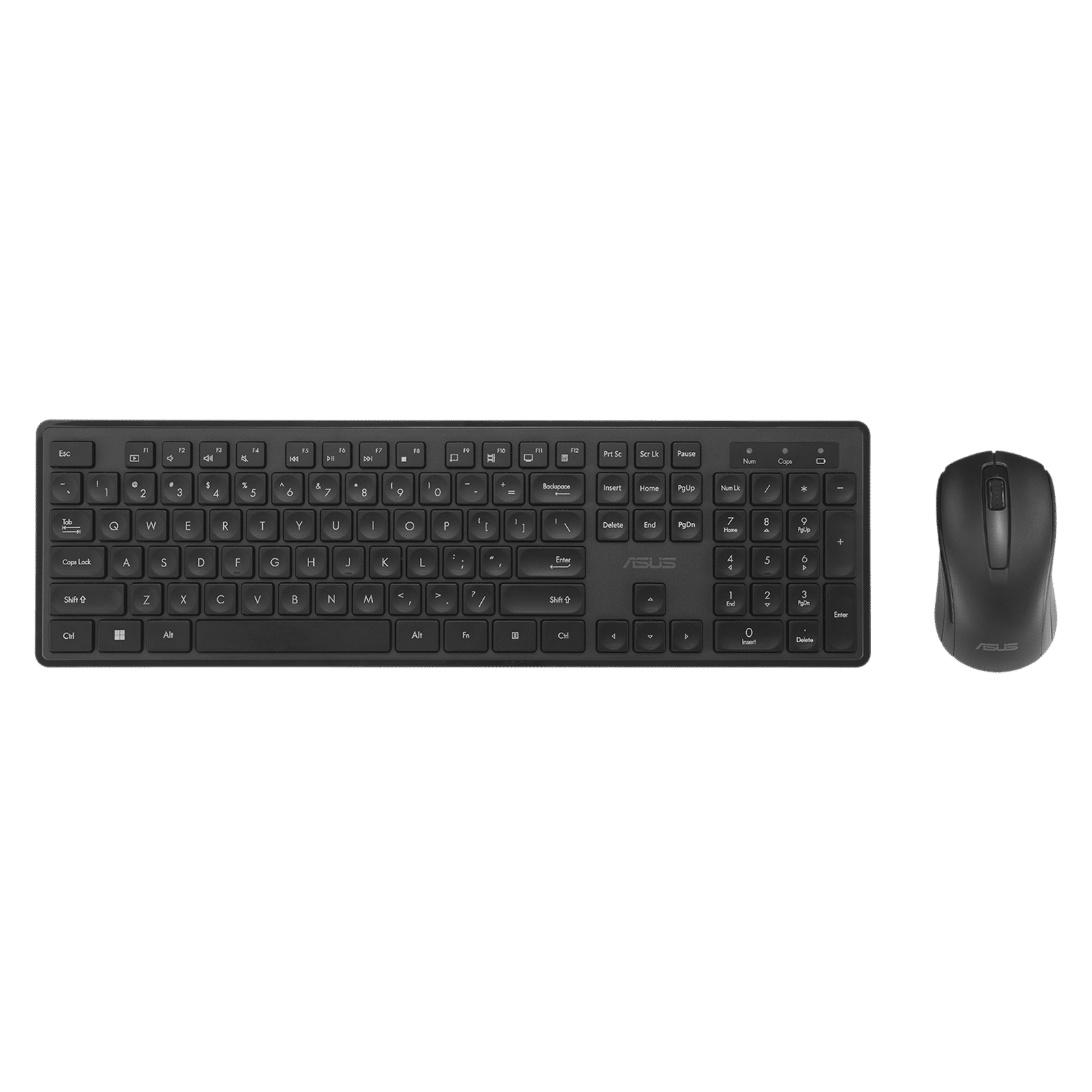 ASUS CW101 Wireless Keyboard & Mouse Combo (104 Keys, 1000DPI, Near Silent Operation, Black)