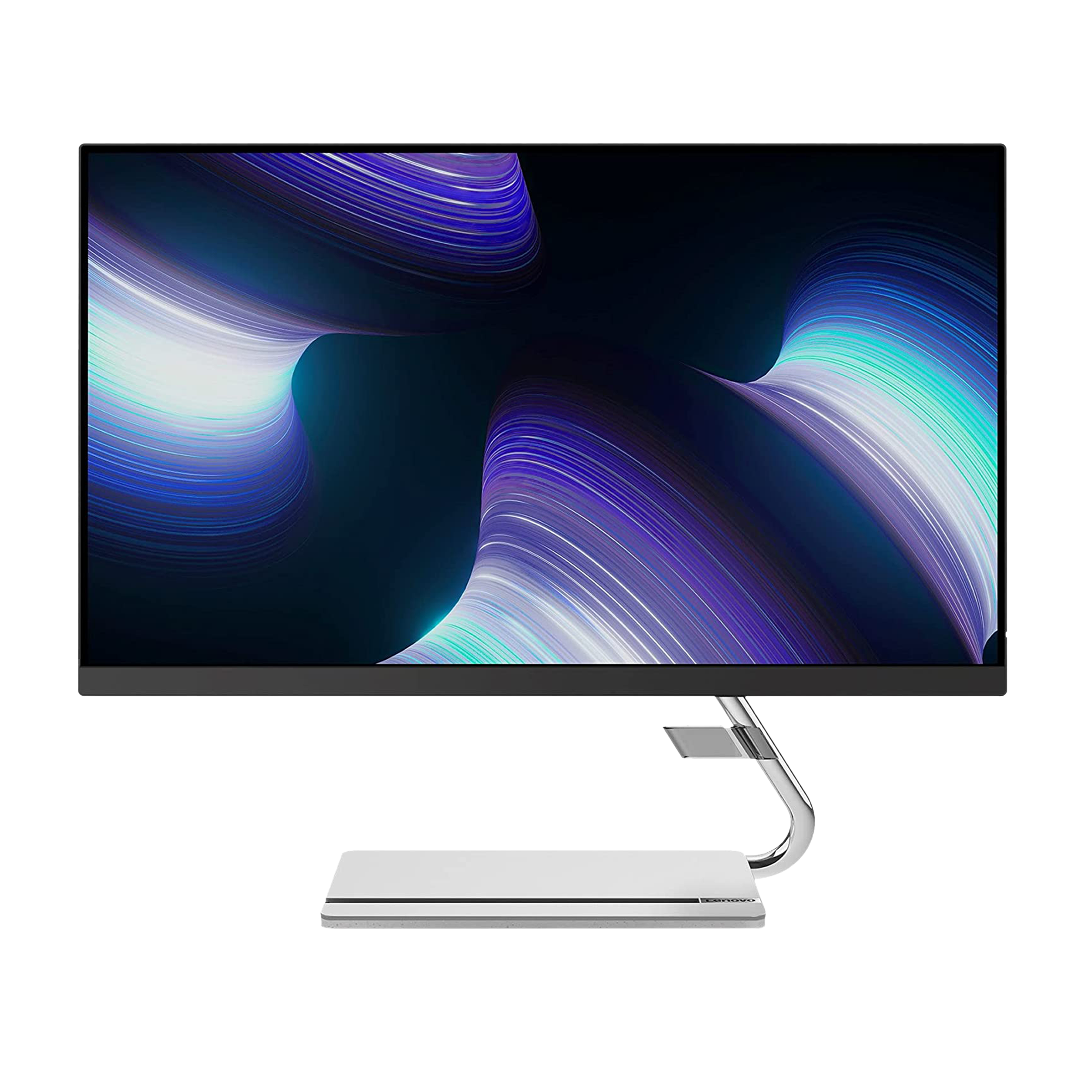 Lenovo Q24i-20 60.45 cm (23.8 inch) Full HD IPS Panel LCD 3-Side Near Edgeless Bezel Height Adjustable Monitor with AMD FreeSync Premium Technology