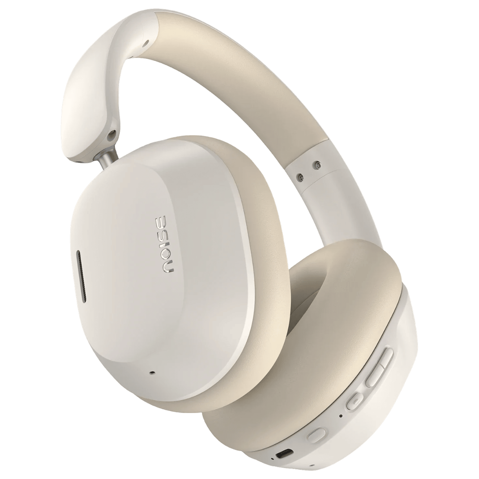 noise Airwave Max 5 Bluetooth Headphone with Mic (Adaptive Hybrid ANC, On Ear, Calm Beige)