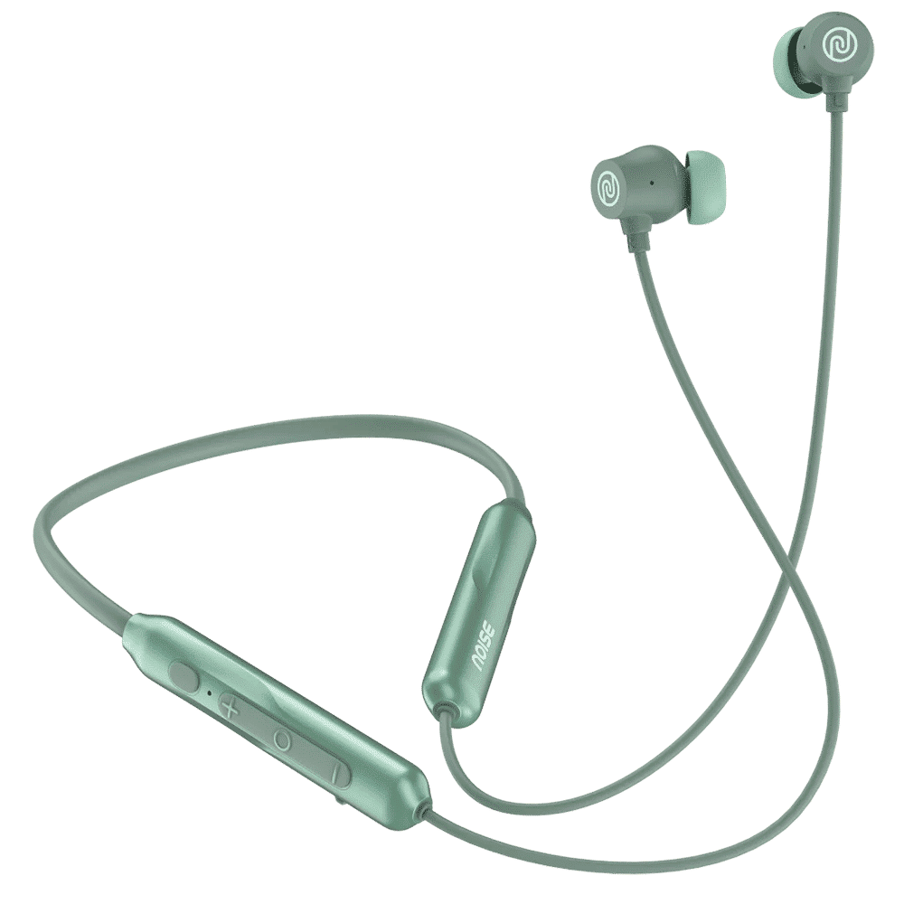 noise Airwave Pro Neckband with Active Noise Cancellation (IPX5 Water Resistant, Instacharge, Metallic Green)