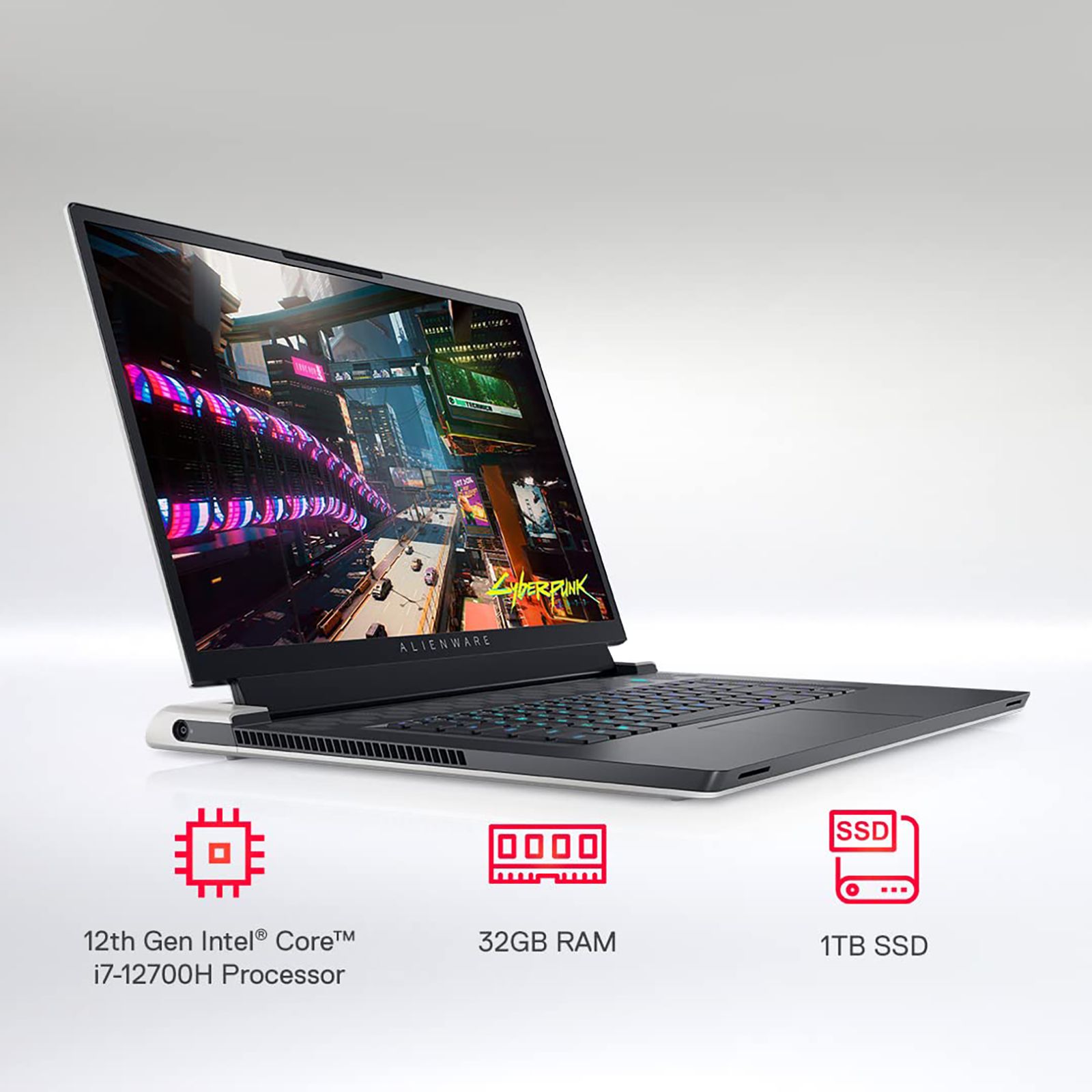 PC Portable Gamer Alienware X17 R2 - Intel I7-12700H, 17.3" Full HD, 32 Go RAM, 1 To SSD, RTX 3070 Ti 8 Go - Windows 11, Clavier AZERTY