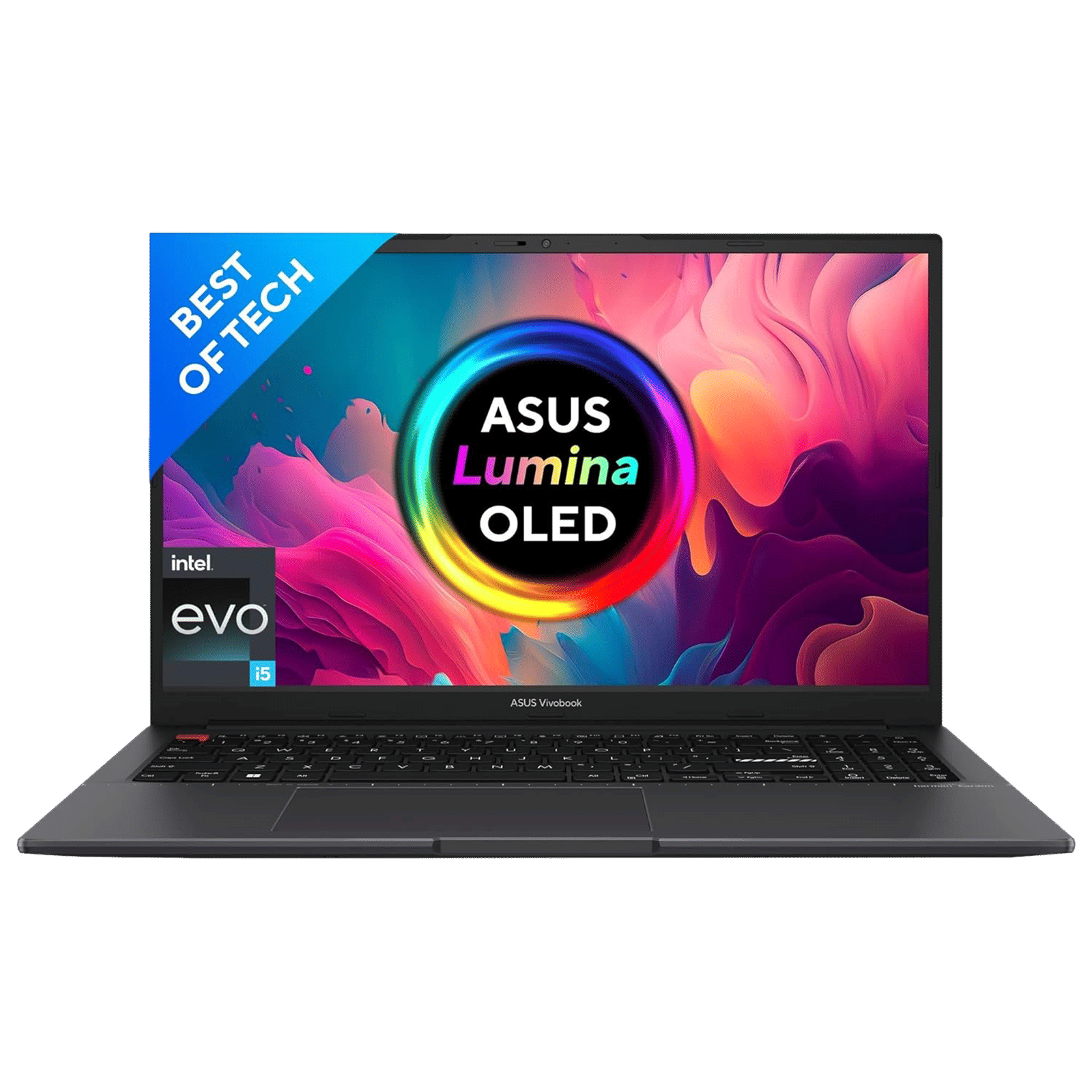 ASUS S3502ZA-L502WS Intel Evo Core i5 12th Gen inch, 16GB, 512GB,  Windows 11, MS Office, Intel Iris Xe Graphics, OLED Display, Indie Black, 