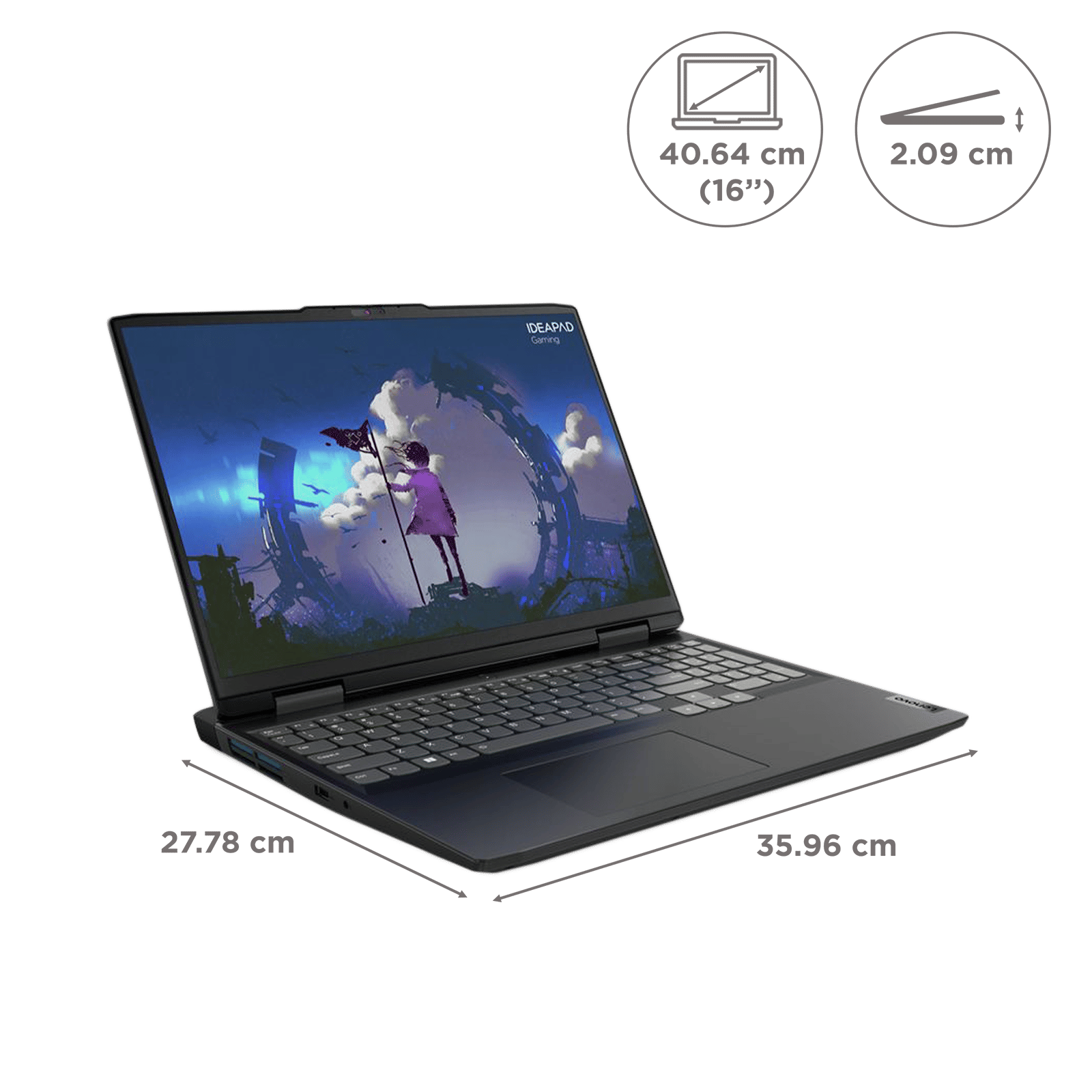 Lenovo IdeaPad Gaming 16IAH7 Intel Core i7 12th Gen (16 inch, 16GB,  512GB, Windows 11 Home, MS Office 2021, NVIDIA GeForce RTX 3060 Graphics,  WUXGA
