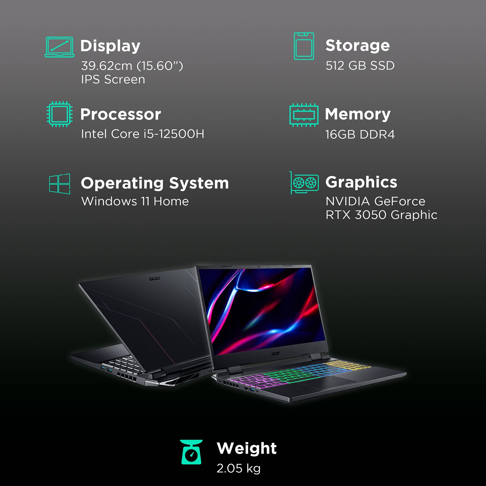 Buy acer Nitro Intel Core i5 12th Gen Gaming Laptop (16GB, 512GB