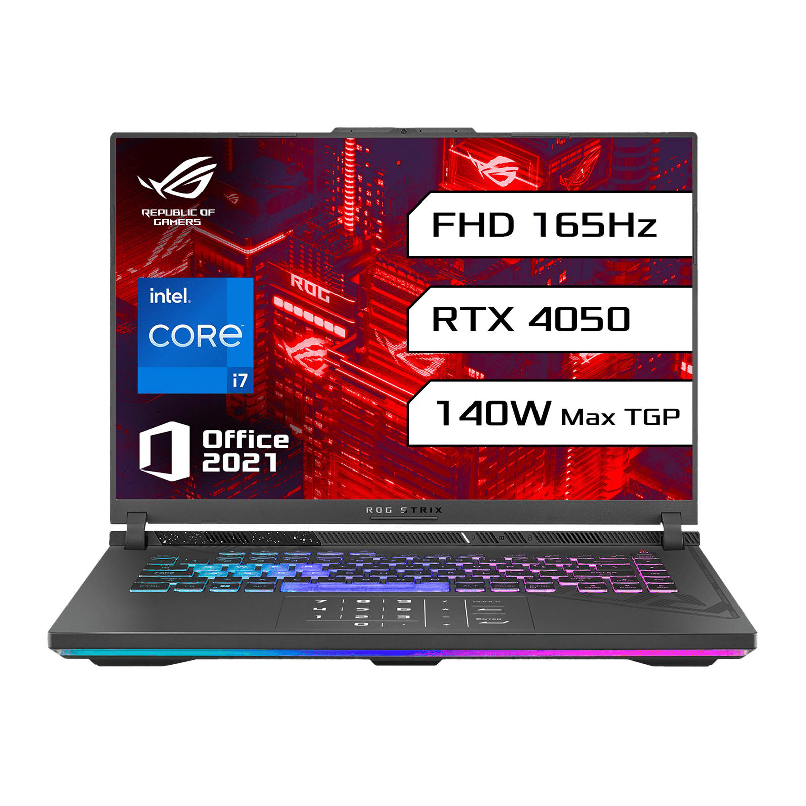 ASUS ROG Strix G16 G614JU-N3201WS Intel Core i7 13th Gen (16 inch, 16GB, 1TB, Windows 11 Home, MS Office 2021, NVIDIA GeForce RTX 4050, FHD Plus IPS D...