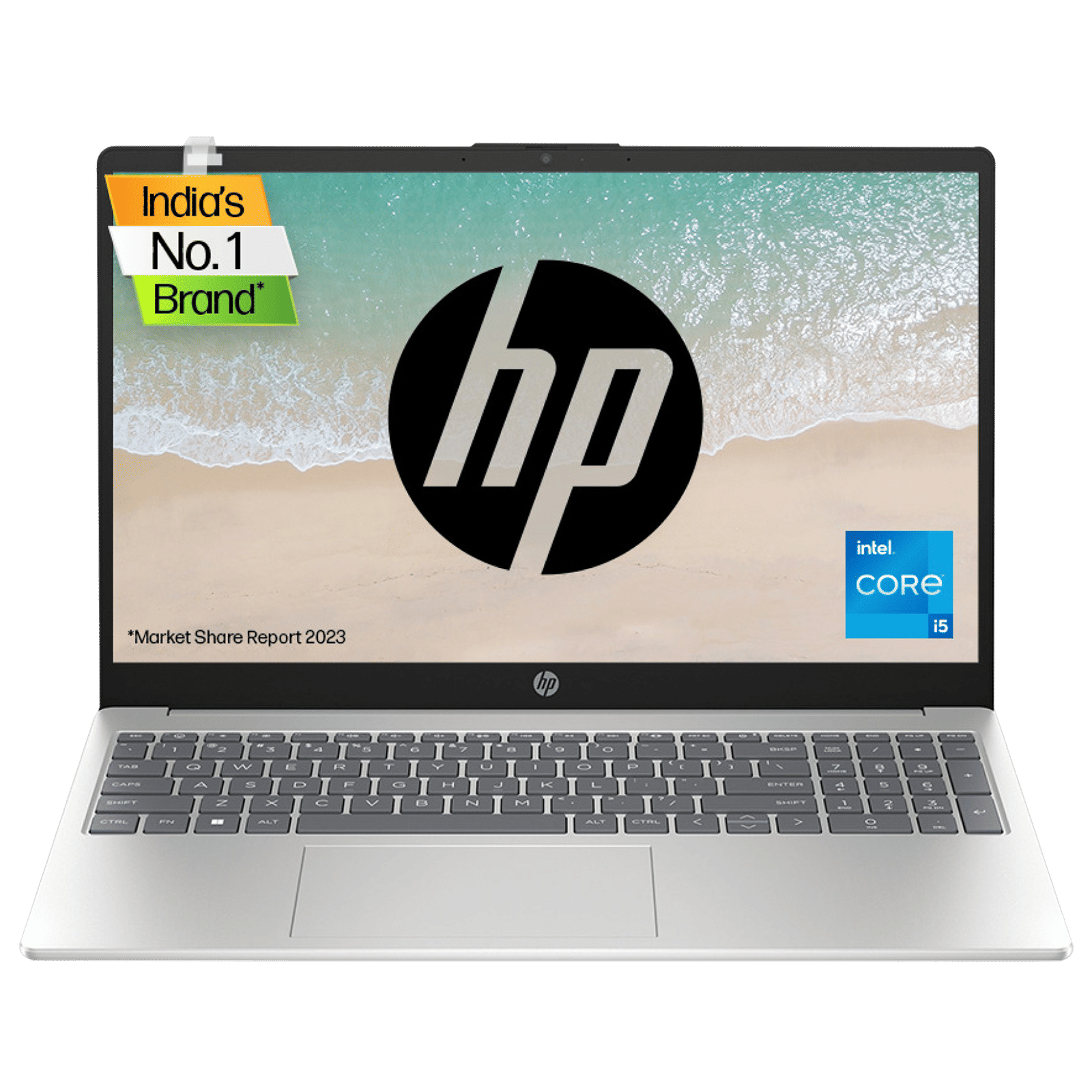 HP 15-fd0011TU Intel Core i5 13th Gen Thin and Light Laptop (8GB, 512GB, Windows 11 Home, 15.6 inch FHD Display, MS Office 2021, Natural Silver, 1.59 KG)
