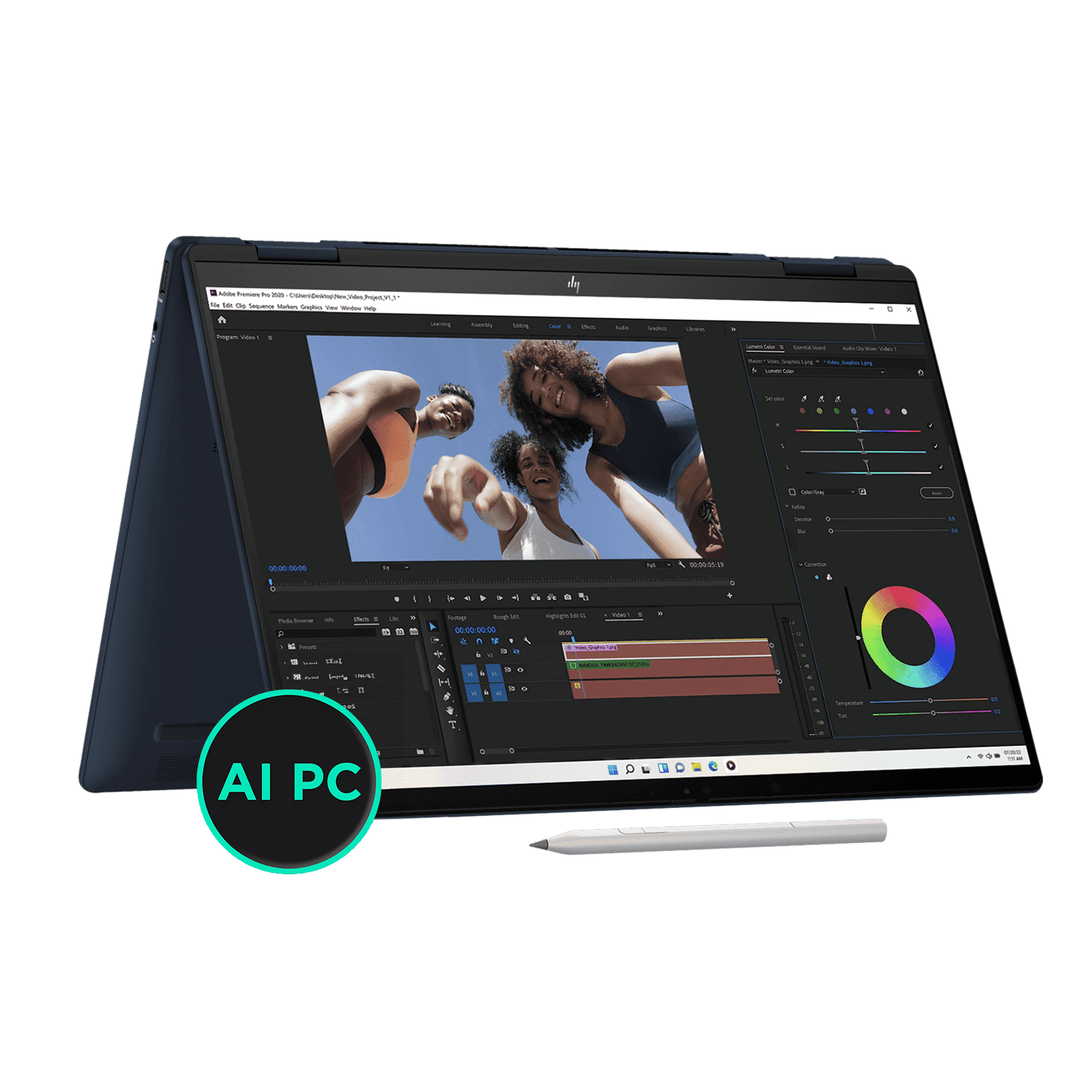 HP Envy x360 14 fc0100TU Intel Core Ultra 7 Touchscreen 2-in-1 Laptop (32GB, 1TB SSD, Windows 11 Home, 14 inch OLED Display, MS Office 2021, Atmospheric Blue, 1.39 KG)