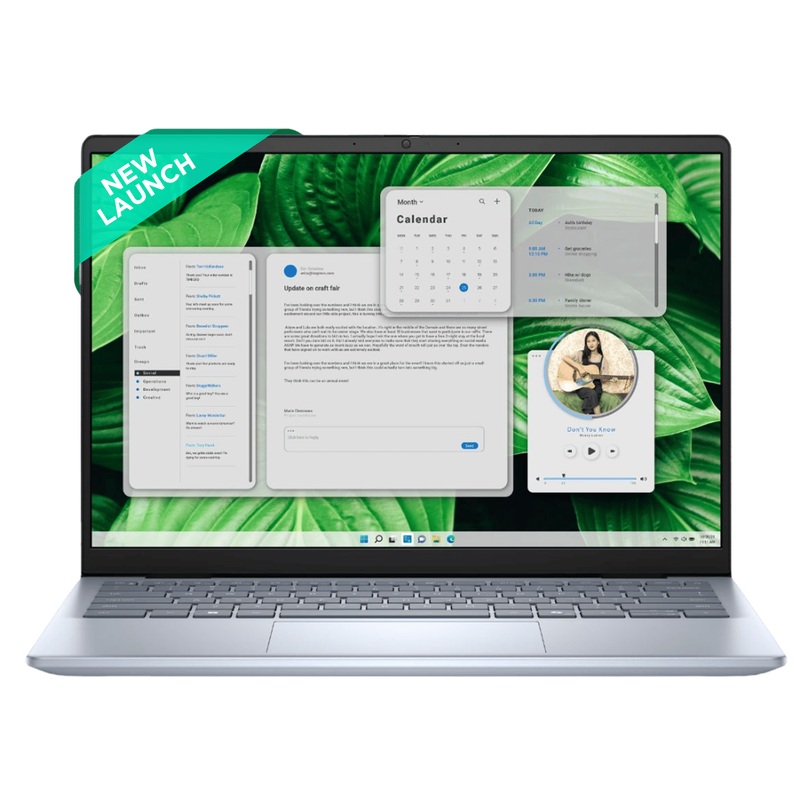 DELL Inspiron 5445 AMD Ryzen 5 8540-U 8th Gen Thin & Light Laptop (16GB, 1TB SSD, Windows 11 Home, 14 inch FHD+ Display, MS Office 2021, Ice Blue, 1.61 KG)