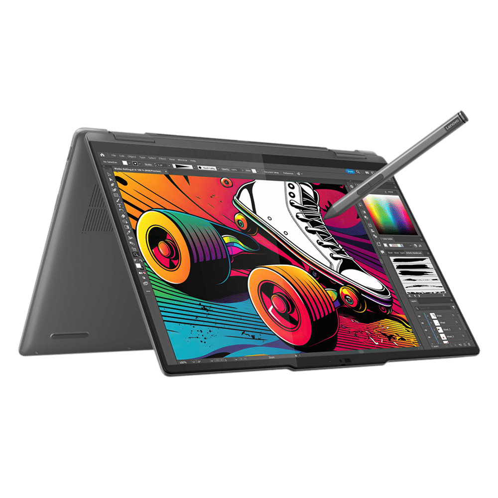 Lenovo Yoga 7 14IML9 Intel Core Ultra 5 Touchscreen 2-in-1 Laptop (16GB, 512GB SSD, Windows 11 Home, 14 inch WUXGA OLED Display, MS Office 2021, Storm Grey, 1.49 KG)