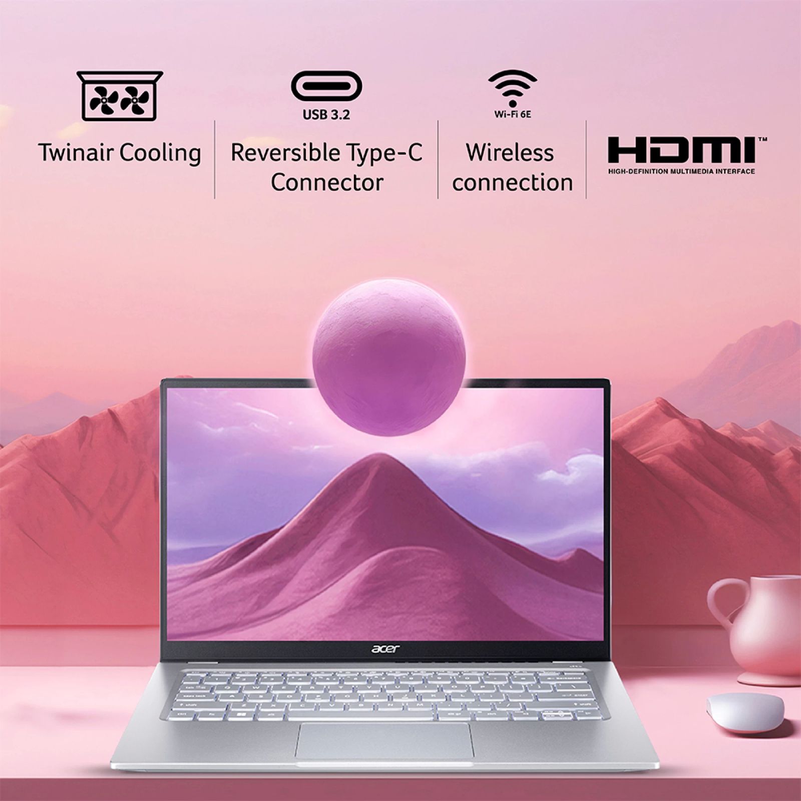 Buy Acer Swift Go 14 AMD Ryzen 7730U Thin Light Laptop (16GB