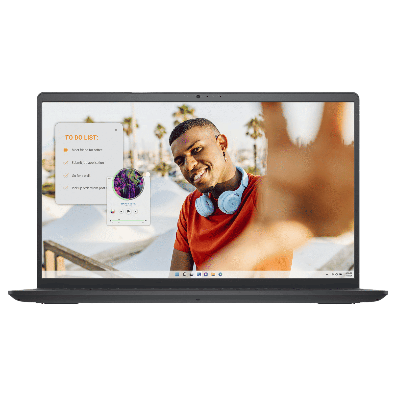 DELL Inspiron 15 3535 AMD Ryzen 5 7520U Thin & Light Laptop (8GB, 51GB SSD, Windows 11 Home, 15.6 inch Full HD IPS Display, MS Office, Carbon Black, 1.62 KG)