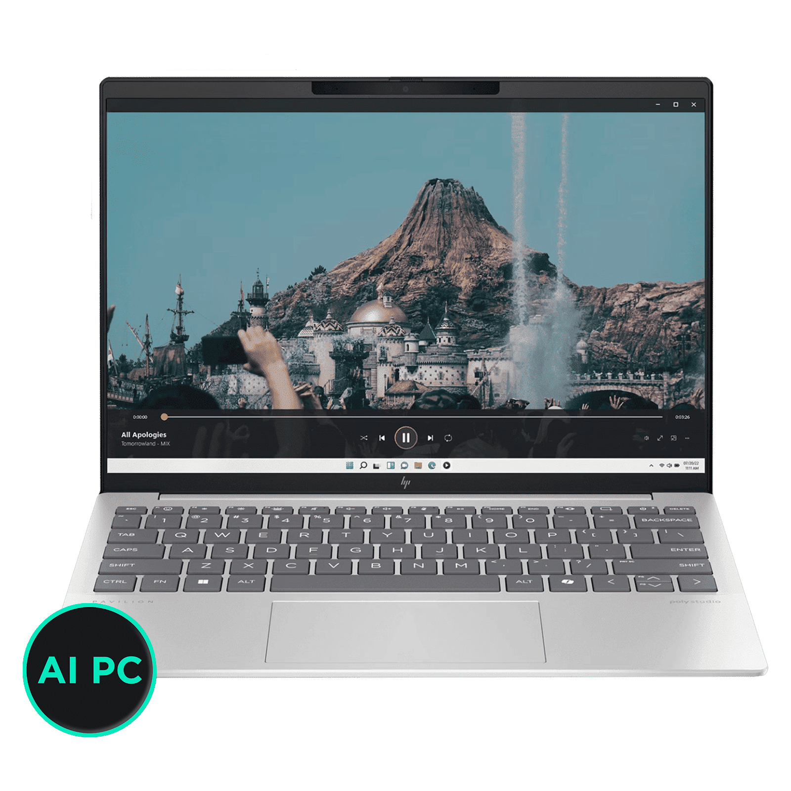 HP Pavilion Aero 13-bg0016AU AMD Ryzen 5-8640U Thin & Light Laptop (16GB, 512GB SSD, Windows 11 Home, 13.3 inch WUXGA IPS Display, MS Office 2021, Natural Silver, 1 KG)