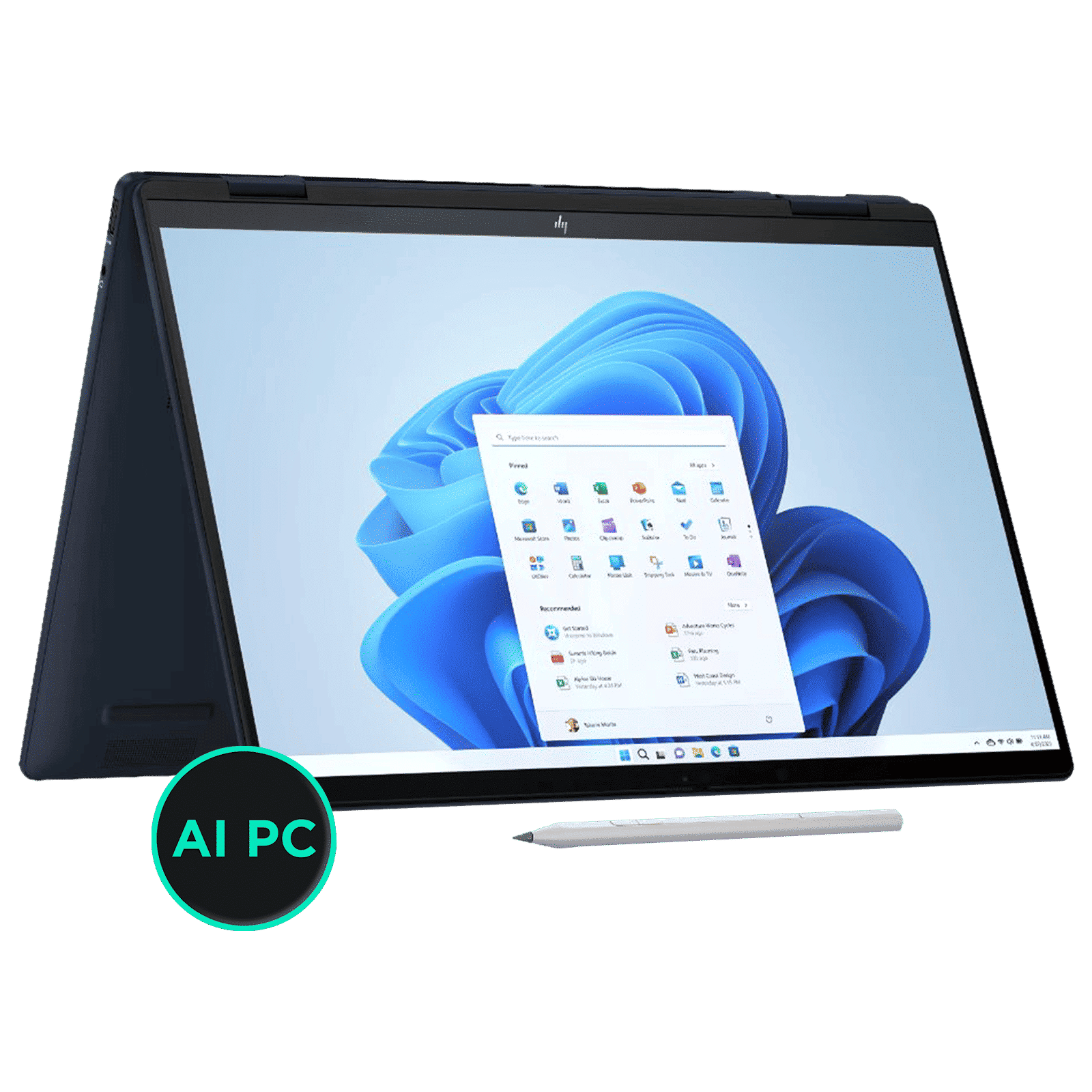 HP Envy X360 Intel Core Ultra 7 Touchscreen 2-in-1 Laptop (16GB, 512GB SSD, Windows 11, 14 inch OLED Display, MS Office Home & Student 2021, Atmospheric Blue, 3.5 KG)