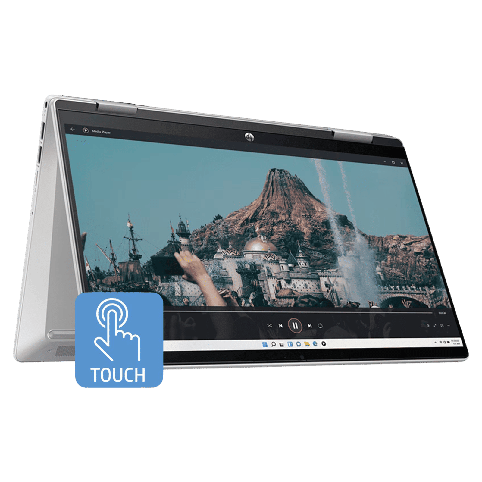 HP Pavilion 14-ek2033TU Intel Core 3 100U Touchscreen 2-in-1 Laptop (8GB, 512GB SSD, Windows 11 Home, 14 inch Full HD IPS Display, Natural Silver, 1.51 KG)