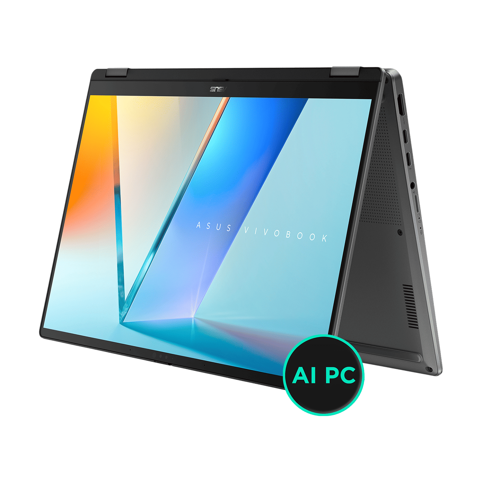 ASUS Vivobook 14 Flip Intel Core Ultra 5 Touchscreen 2-in-1 Laptop (16GB, 512GB SSD, Windows 11 Home, 14 inch OLED Display, MS Office Home 2024 & MS 365 Basic, Matte Gray, 1.57 KG)