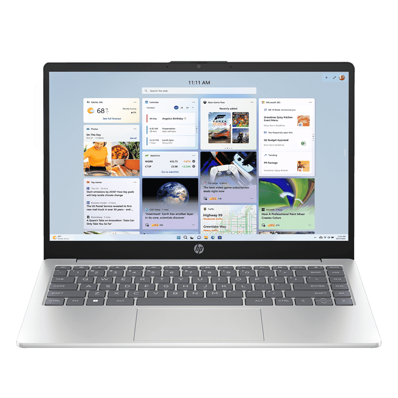 HP Core 14-gr0002TU Intel Core i5 13th Gen Thin & Light Laptop (16GB, 512GB SSD, Windows 11 Home, 14 inch, Full HD Display, MS Office Home 2024, Natural Silver, 1.40 KG)