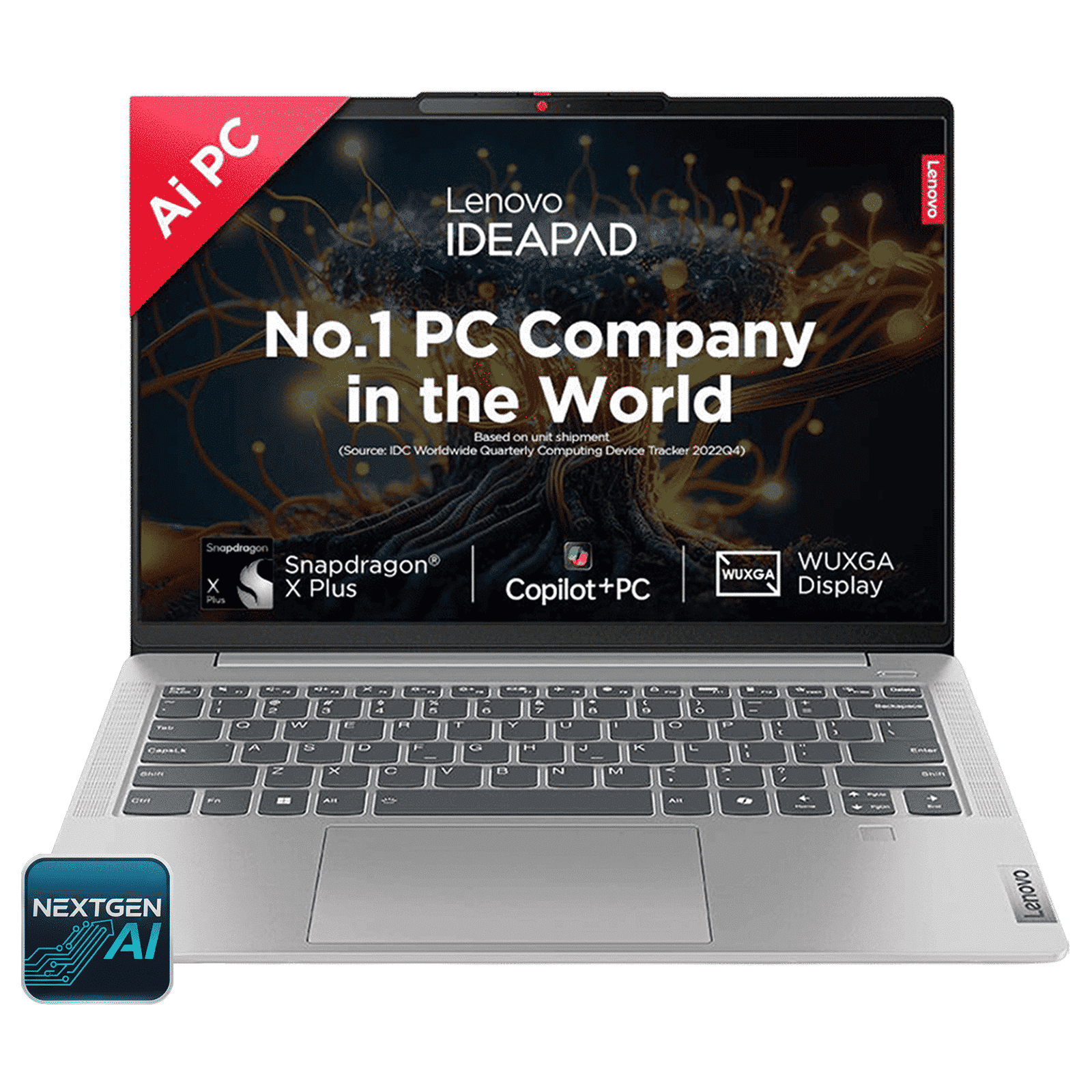 Lenovo IdeaPad Slim 5 14Q8X9 Qualcomm Snapdragon X Plus Thin & Light Laptop (16GB, 1TB SSD, Windows 11 Home, 14 inch WUXGA IPS Display, MS Office Home 2024, Cloud Grey, 1.48 KG)
