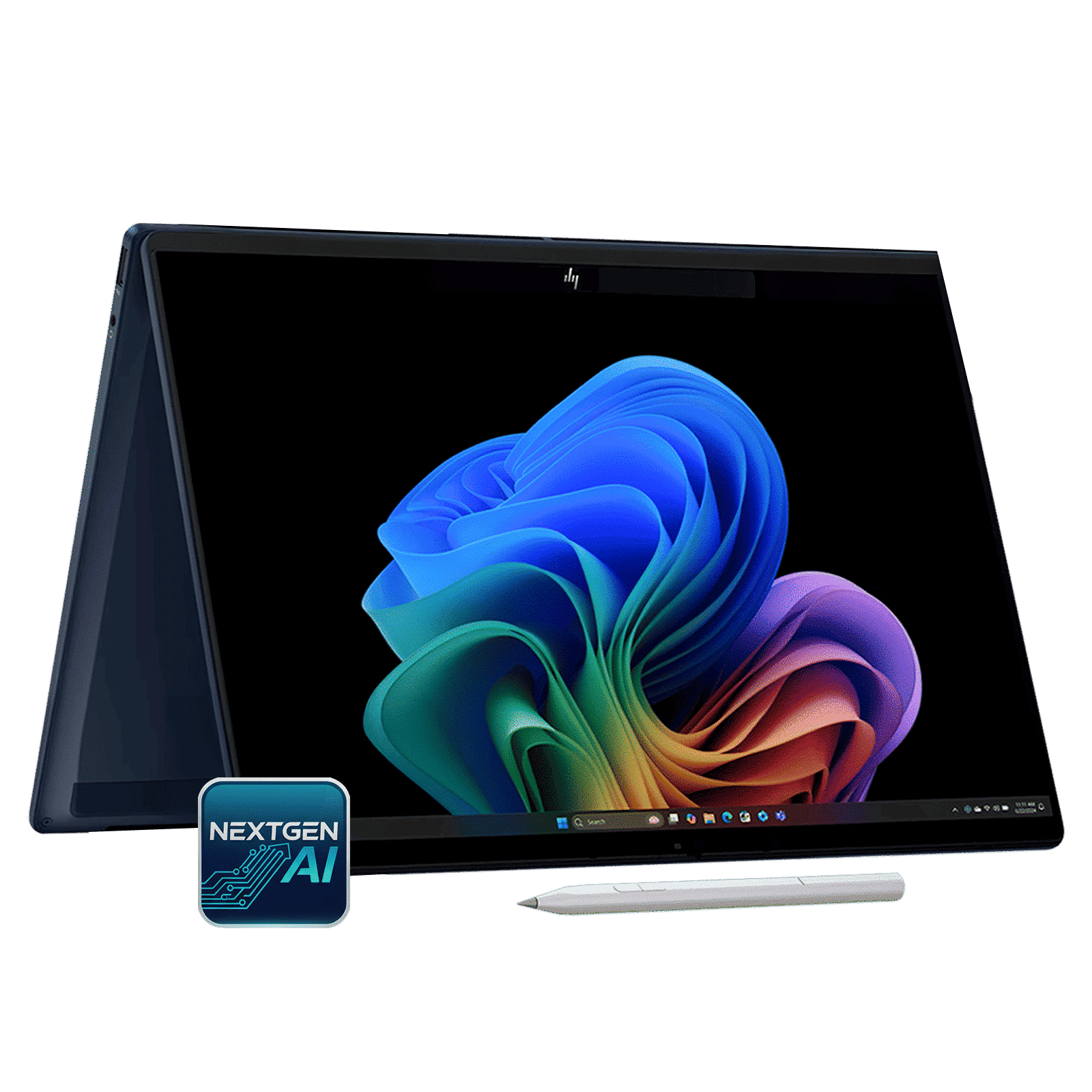 HP OmniBook X Flip Intel Core Ultra 7 Touchscreen Thin & Light Laptop (32GB, 1TB SSD, Windows 11 Home, 14 inch 3K OLED Display, MS Office Home 2024, Atmospheric Blue, 1.38 KG)