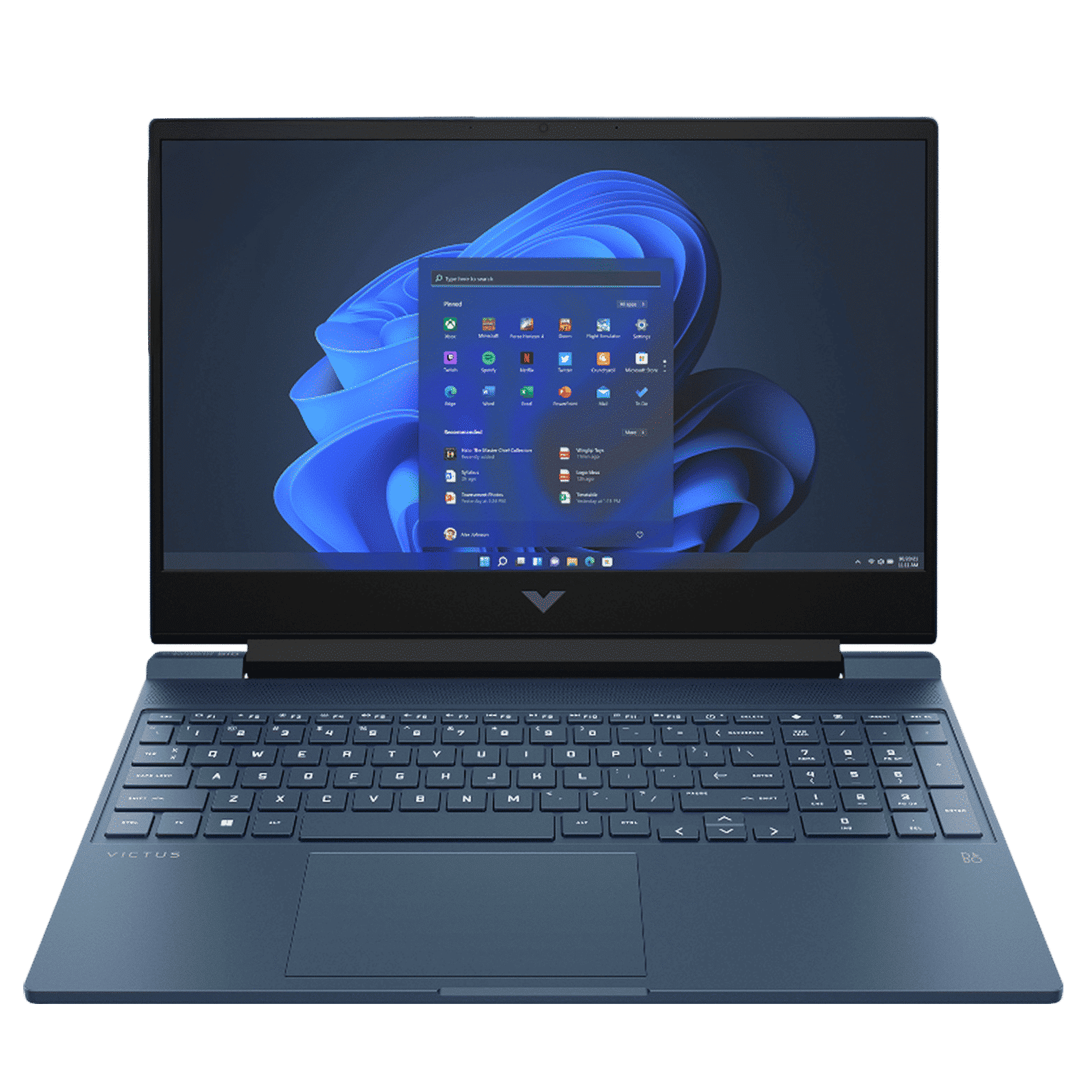 HP Victus 15-fb3124AX AMD Ryzen 7 Gaming Laptop (16GB, 512GB SSD, Windows 11 Home, 6GB Graphics, 15.6 inch 144 Hz Full HD Display, NVIDIA GeForce RTX 4050, MS Office Home 2024, Performance Blue, 2.29 KG)