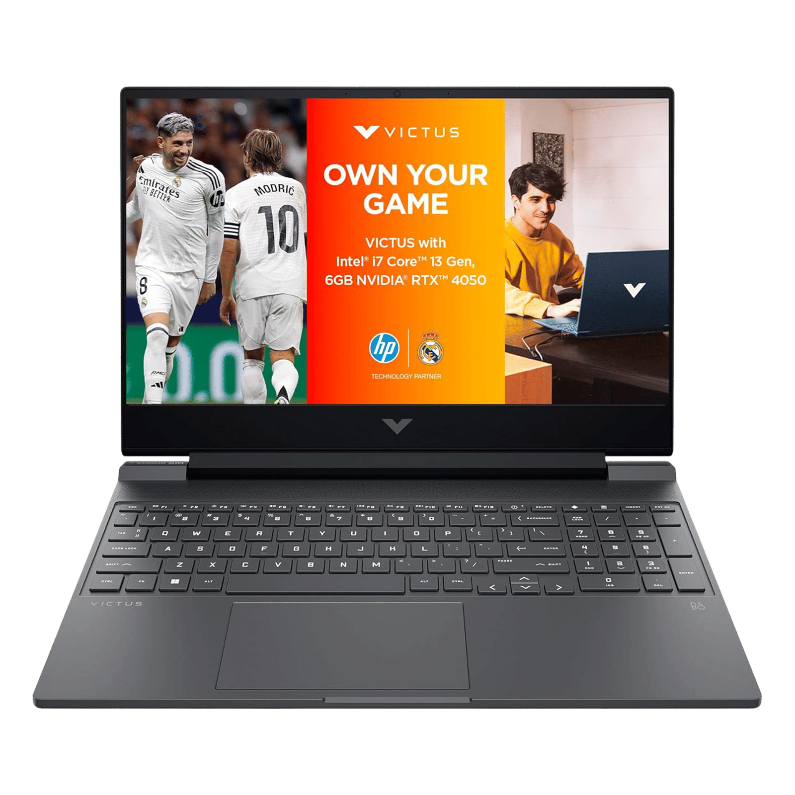 HP Victus 15-fa2104TX Intel Core i7 13th Gen Gaming Laptop (16GB, 512GB SSD, Windows 11 Home, 6GB Graphics, 15.6 inch 144 Hz IPS Full HD Display, NVIDIA GeForce RTX 4050, Mica Silver, 2.29 KG)