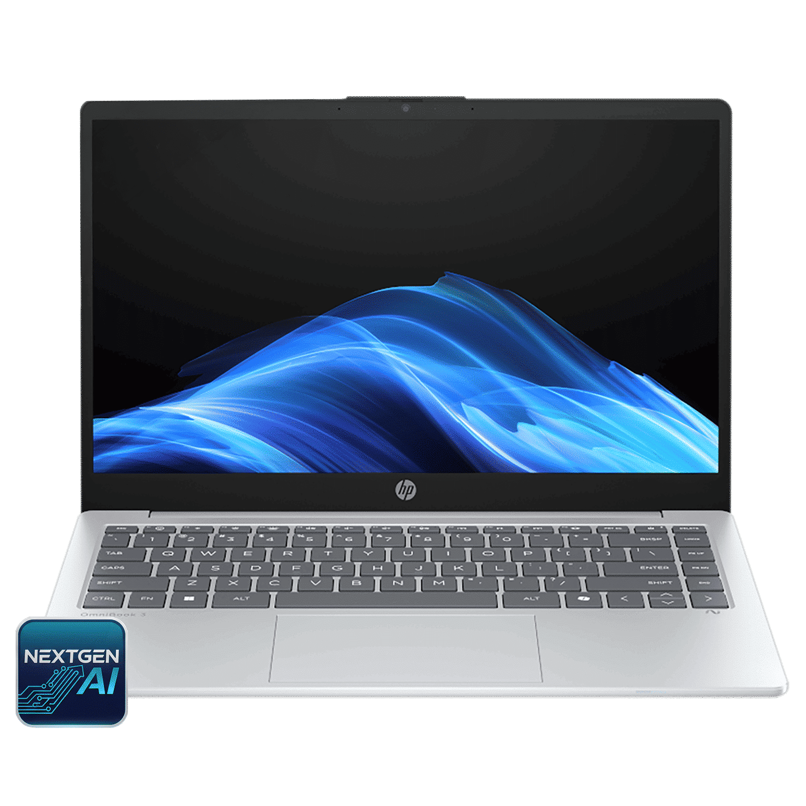 HP OmniBook 3 14-ha0000AU AMD Ryzen AI 5 Thin & Light Laptop (16GB, 512GB SSD, Windows 11 Home, 14 inch Full HD Display, Glacier Silver, 1.47 KG)