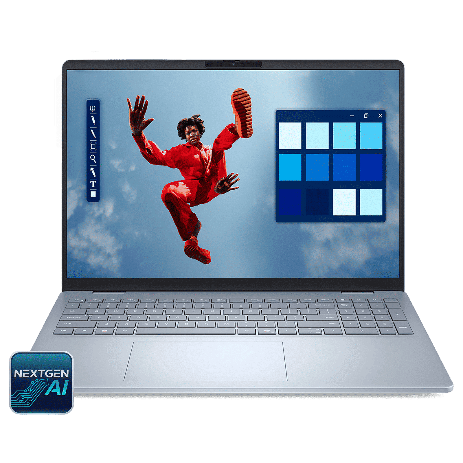 Dell 16 Plus Intel Core Ultra 5 Thin & Light Laptop (16GB, 512GB SSD, Windows 11 Home, 16 inch Full HD+ IPS Display, MS Office Home 2024, Ice Blue, 1.87 KG)