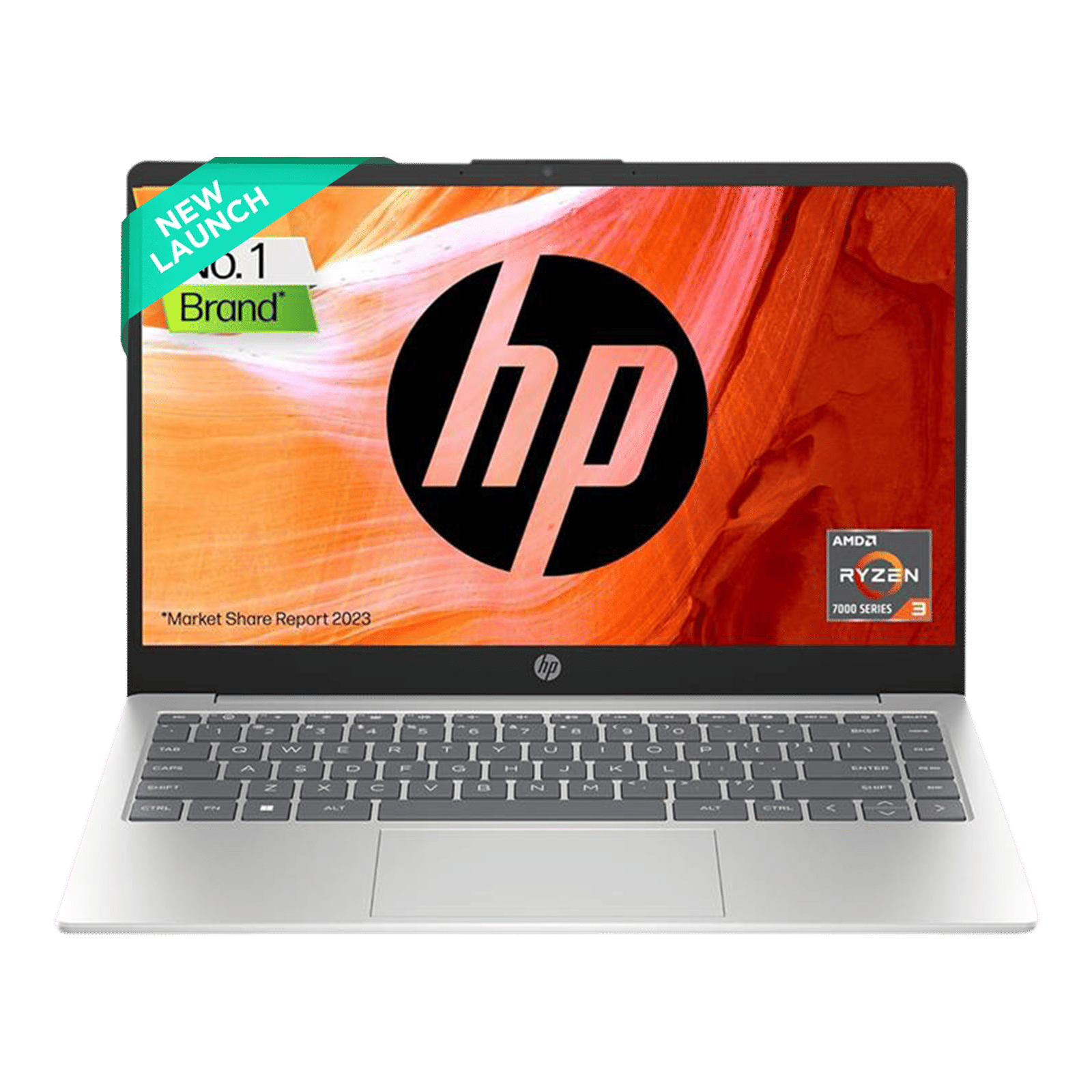 HP 14-em0243AU AMD Ryzen 3 Thin & Light Laptop (8GB, 512GB SSD, Windows 11 Home, 14 inch Full HD Display, Natural Silver, 1.40 KG)
