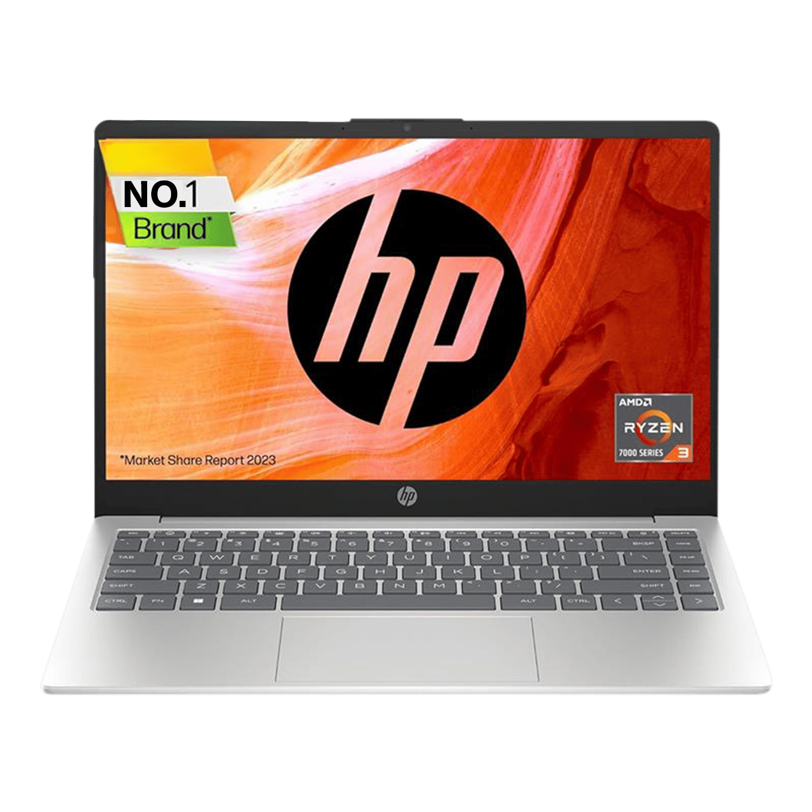 HP 14-em0243AU AMD Ryzen 3 Thin & Light Laptop (8GB, 512GB SSD, Windows 11 Home, 14 inch Full HD Display, Natural Silver, 1.40 KG)