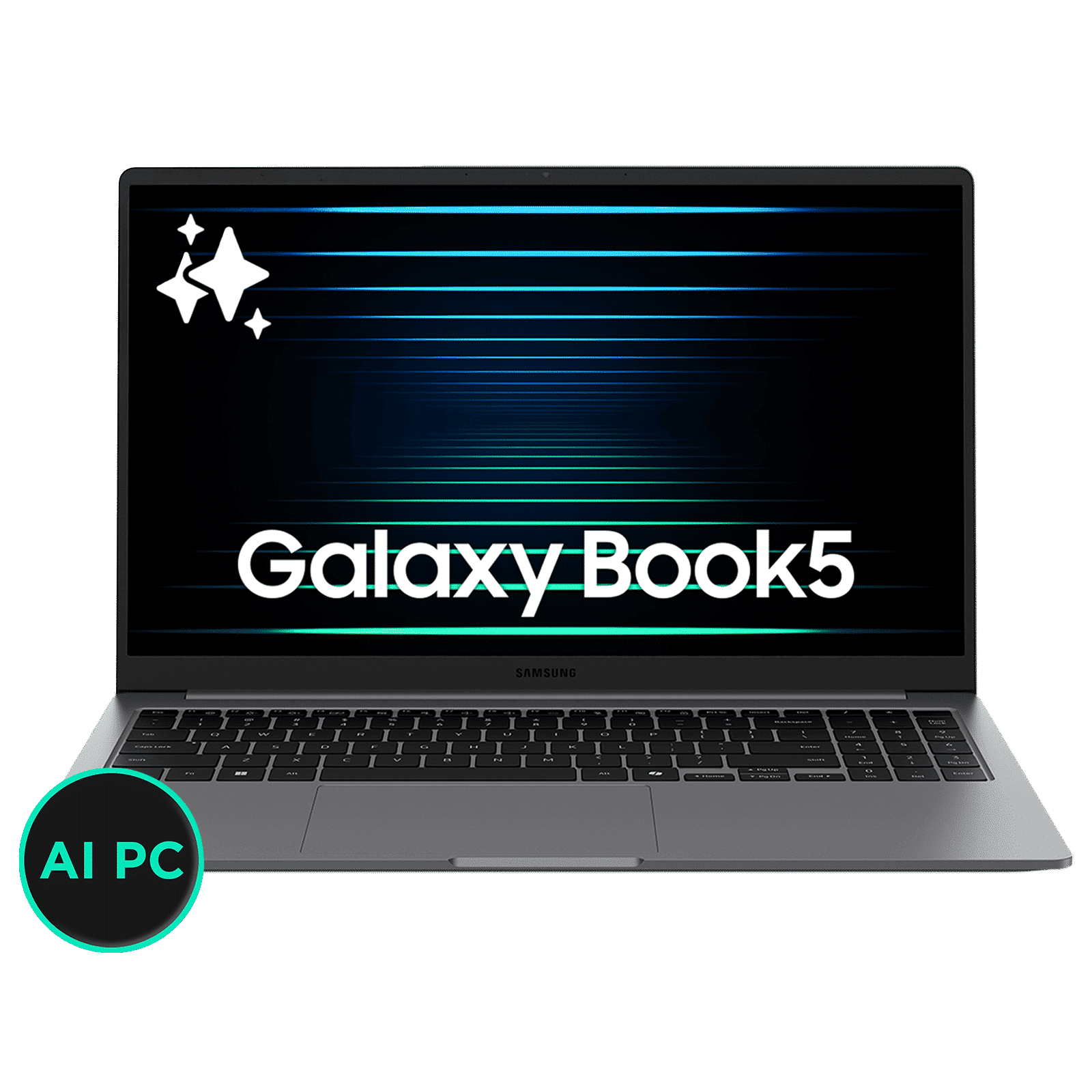 SAMSUNG Galaxy Book5 Intel Core Ultra 7 Thin & Light Laptop (16GB, 512GB SSD, Windows 11 Home, 15.6 inch Full HD IPS Display, MS Office Home 2024, Gray, 1.55 KG)