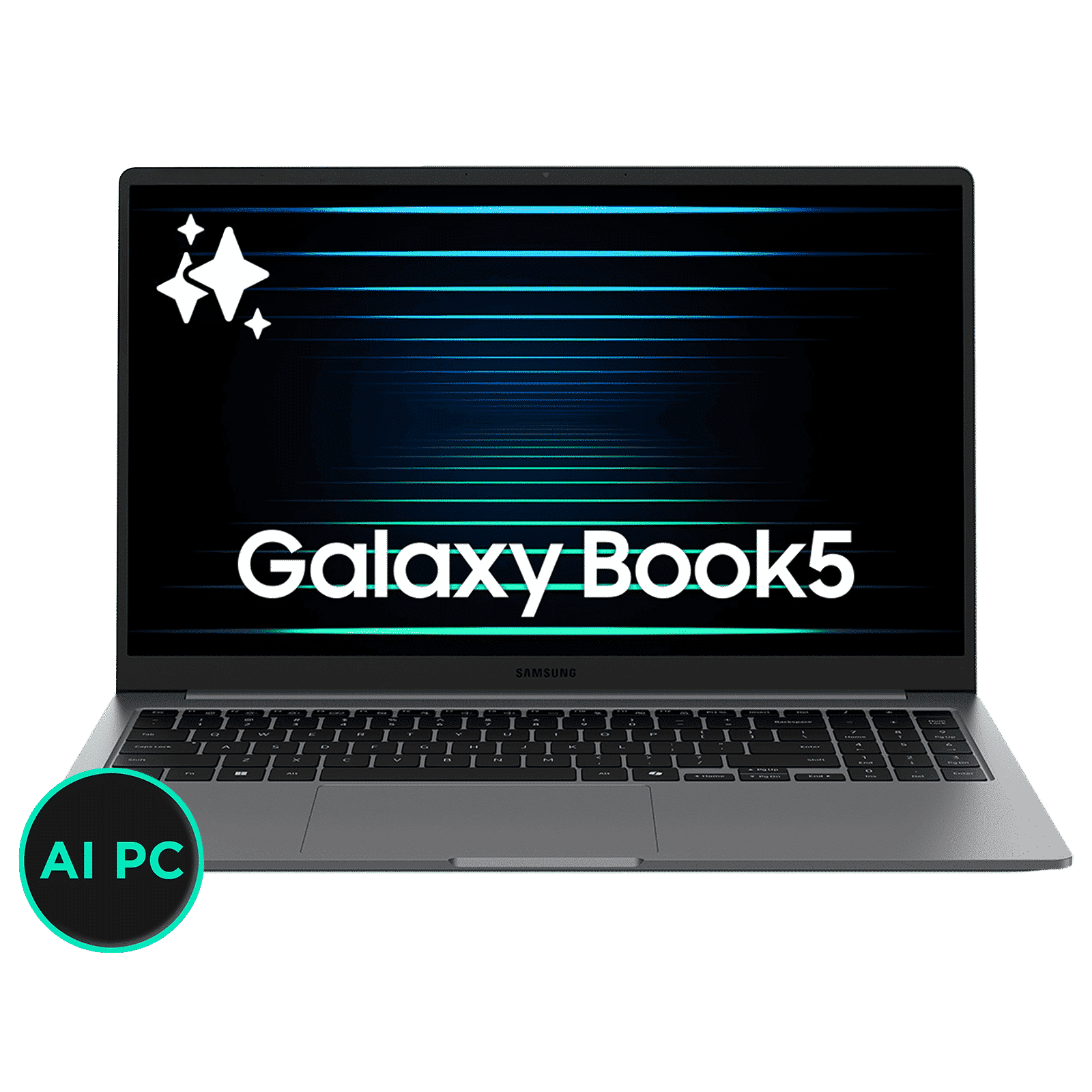 SAMSUNG Galaxy Book5 Intel Core Ultra 7 Thin & Light Laptop (16GB, 512GB SSD, Windows 11 Home, 15.6 inch Full HD IPS Display, MS Office Home 2024, Gray, 1.55 KG)