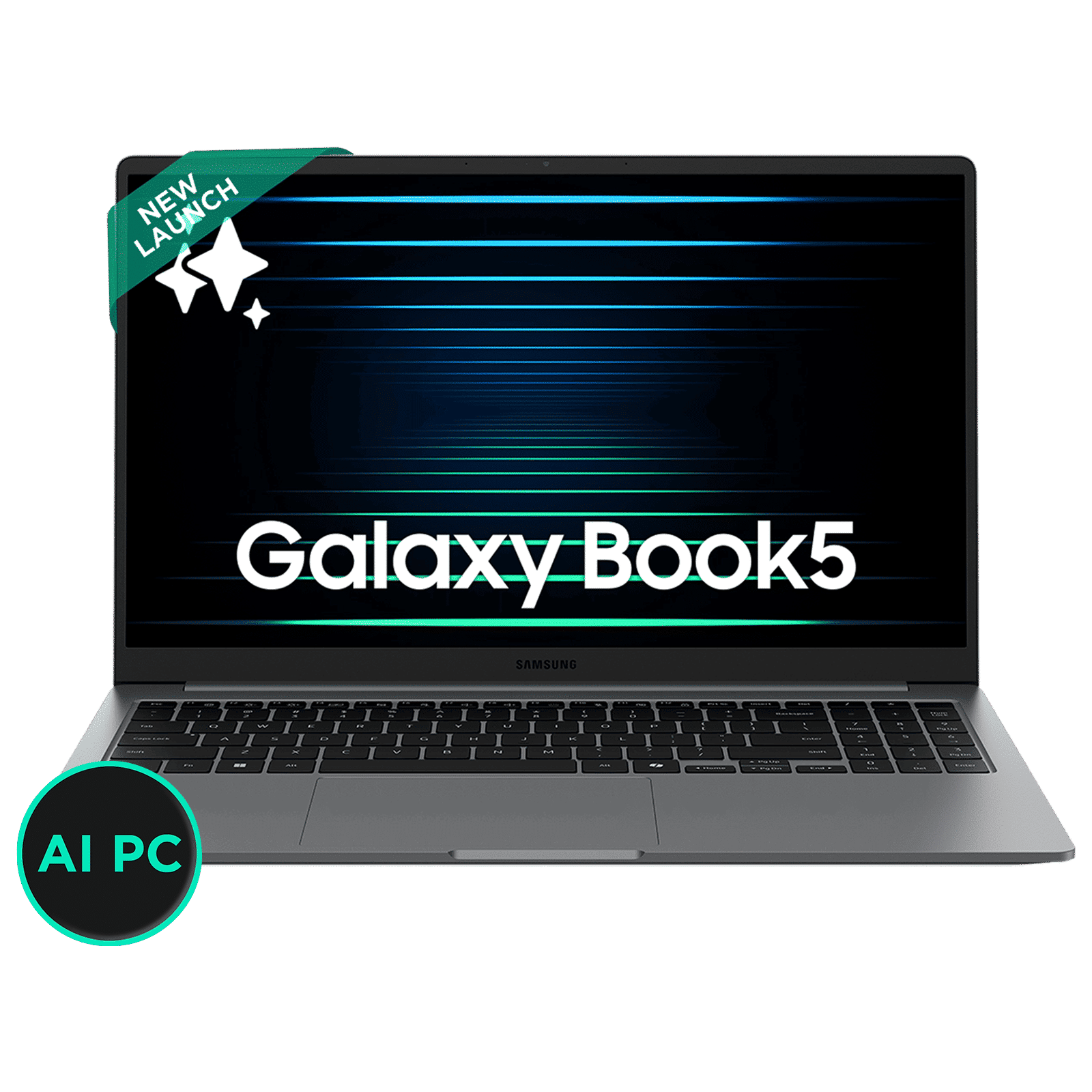 SAMSUNG Galaxy Book5 Intel Core Ultra 7 Thin & Light Laptop (16GB, 1TB SSD, Windows 11 Home, 15.6 inch Full HD IPS Display, MS Office Home 2024, Gray, 1.55 KG)