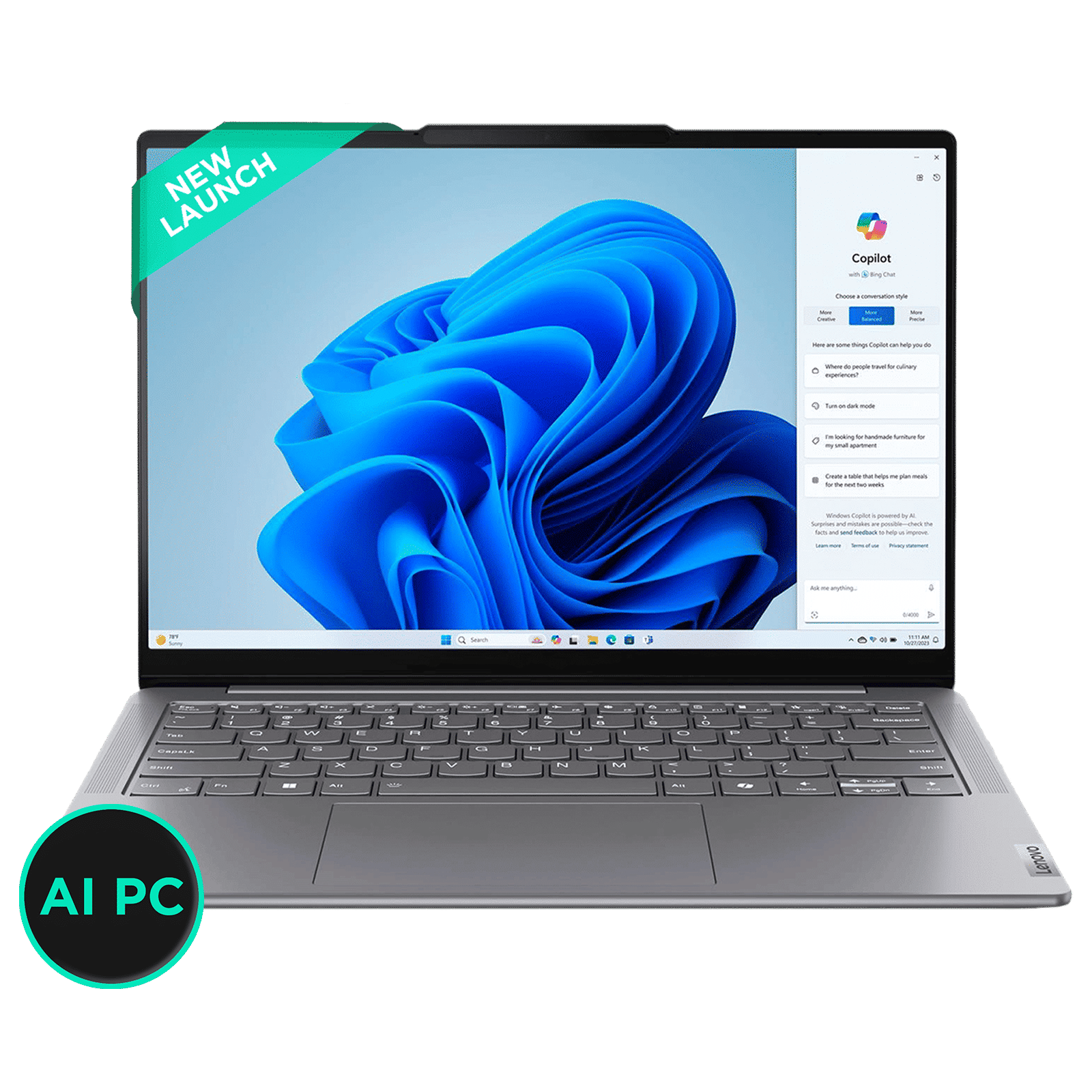 Lenovo Yoga Slim 7 14IMH9 Intel Core Ultra 7 Thin & Light Laptop (32GB, 1TB SSD, Windows 11 Home, 14 inch WUXGA OLED Display, MS Office Home 2024, Luna Grey, 1.39 KG)