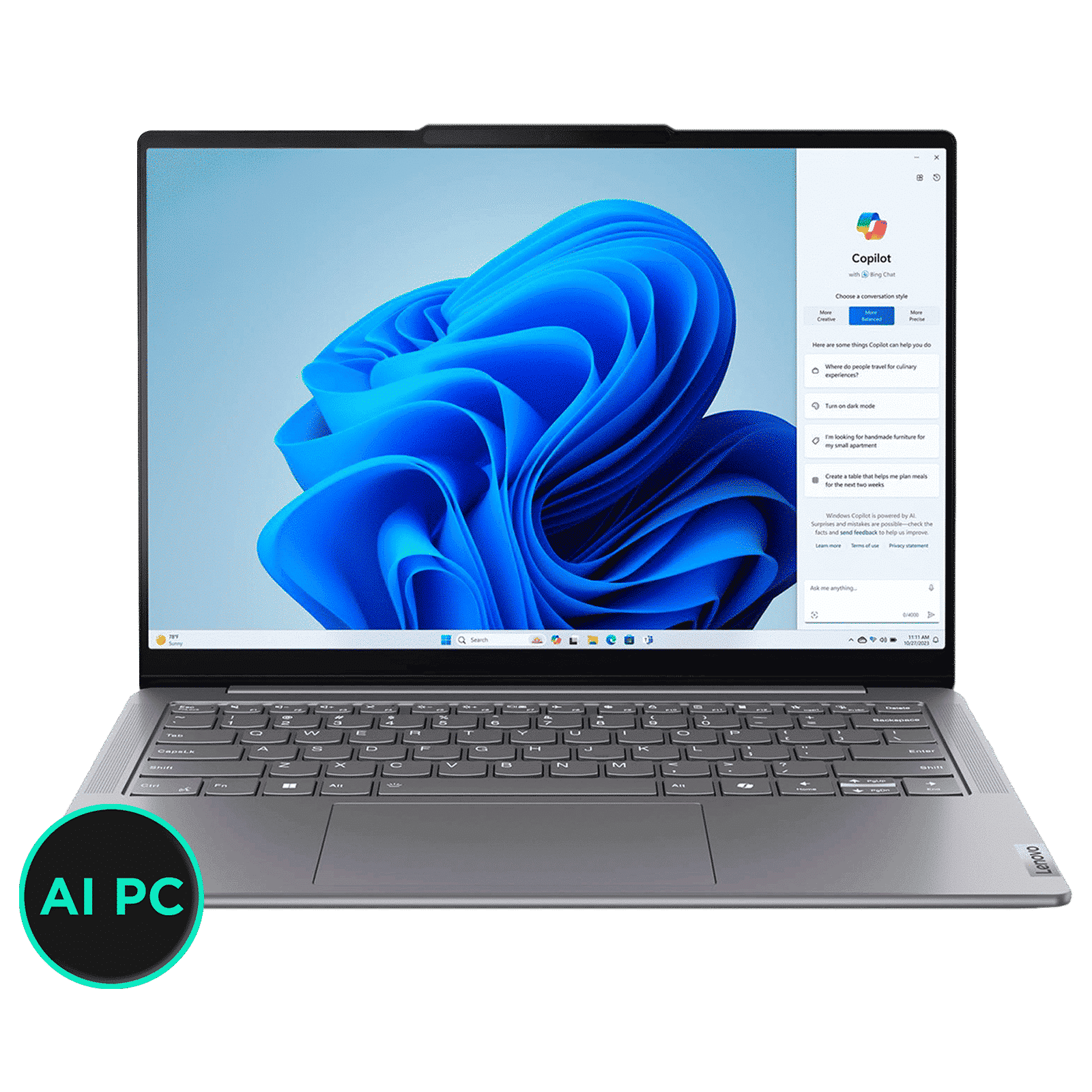 Lenovo Yoga Slim 7 14IMH9 Intel Core Ultra 7 Thin & Light Laptop (32GB, 1TB SSD, Windows 11 Home, 14 inch WUXGA OLED Display, MS Office Home 2024, Luna Grey, 1.39 KG)