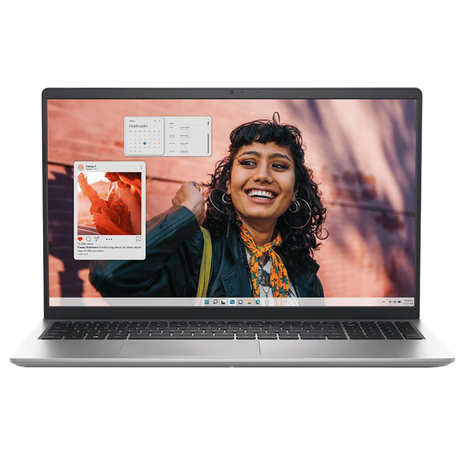 DELL DC 15250 Intel Core 3 Thin & Light Laptop (8GB, 512GB SSD, Windows 11, 15.6 inch Full HD Display, MS Office Home 2024, Platinum Silver, 1.66 KG)