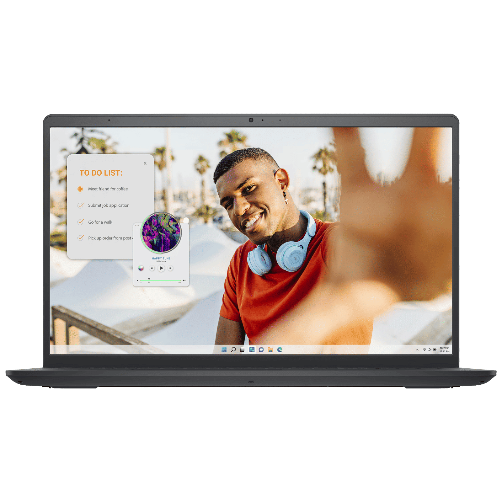 DELL DC15255 AMD Ryzen 3 Thin & Light Laptop (8GB, 512GB SSD, Windows 11, 15.6 inch Full HD IPS Display, MS Office Home 2024, Carbon Black, 1.66 KG)