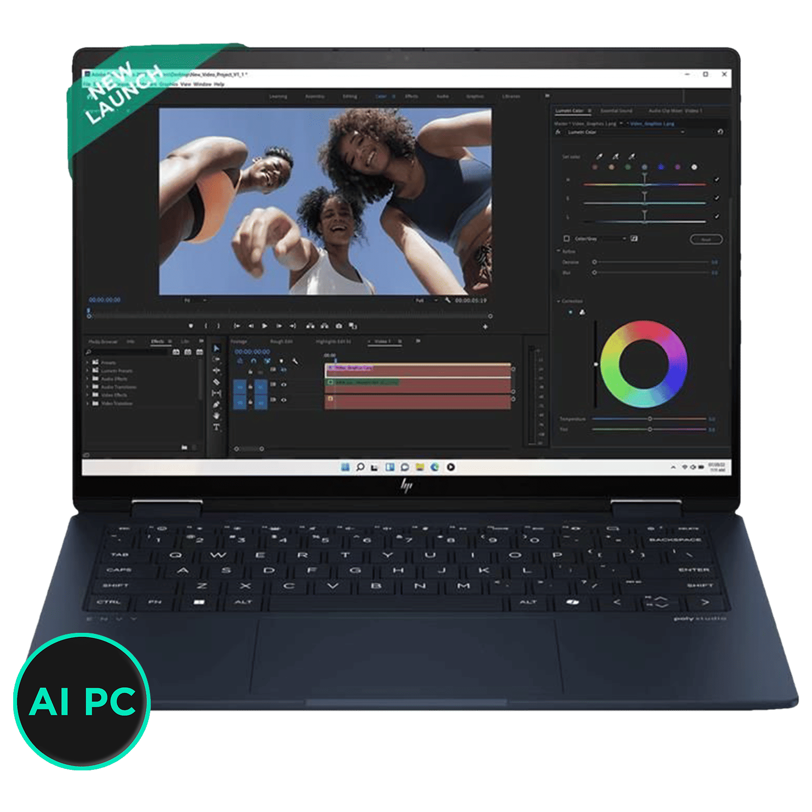 HP Envy x360 14-fc0178TU Intel Core Ultra 5 Touchscreen 2-in-1 Laptop (16GB, 512GB SSD, Windows 11 Home, 14 inch 3K OLED UWVA Display, MS Office 2024, Atmospheric Blue, 1.39 KG)