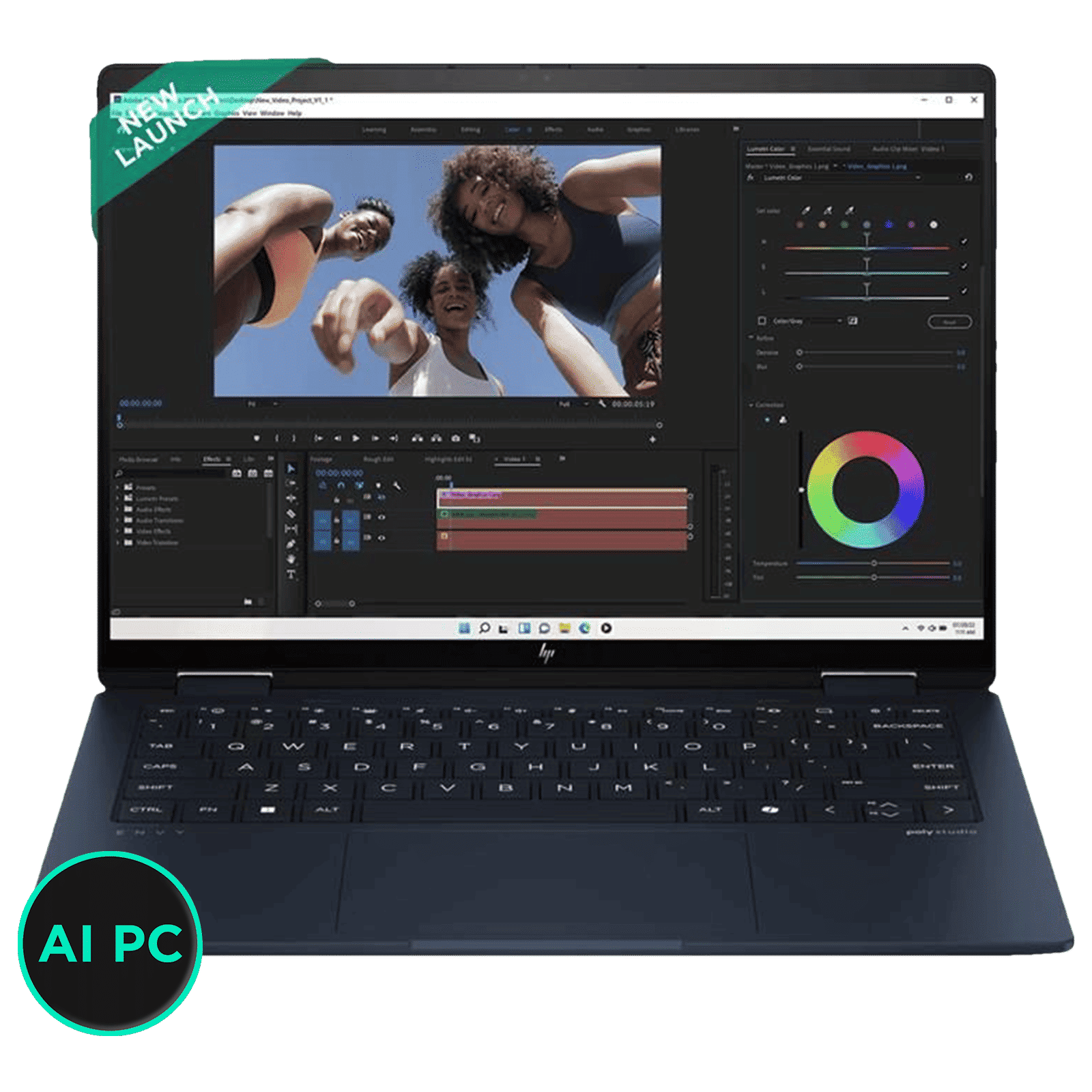 HP Envy x360 14-fc0178TU Intel Core Ultra 5 Touchscreen 2-in-1 Laptop (16GB, 512GB SSD, Windows 11 Home, 14 inch 3K OLED UWVA Display, MS Office 2024, Atmospheric Blue, 1.39 KG)