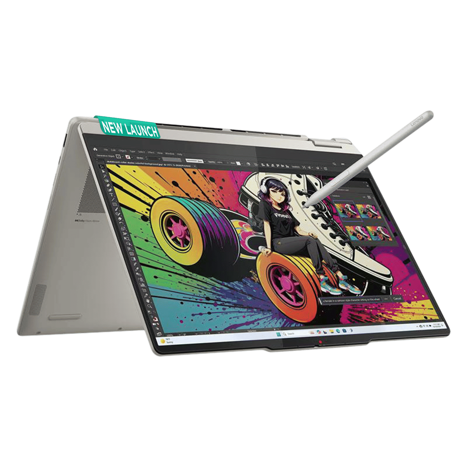 Lenovo Yoga 7 14AKP10 AMD Ryzen AI 7 350 Touchscreen 2-in-1 Laptop (32GB, 1TB SSD, Windows 11 Home, 14 inch WUXGA OLED Display, MS Office Home 2024, Seashell, 1.38 KG)
