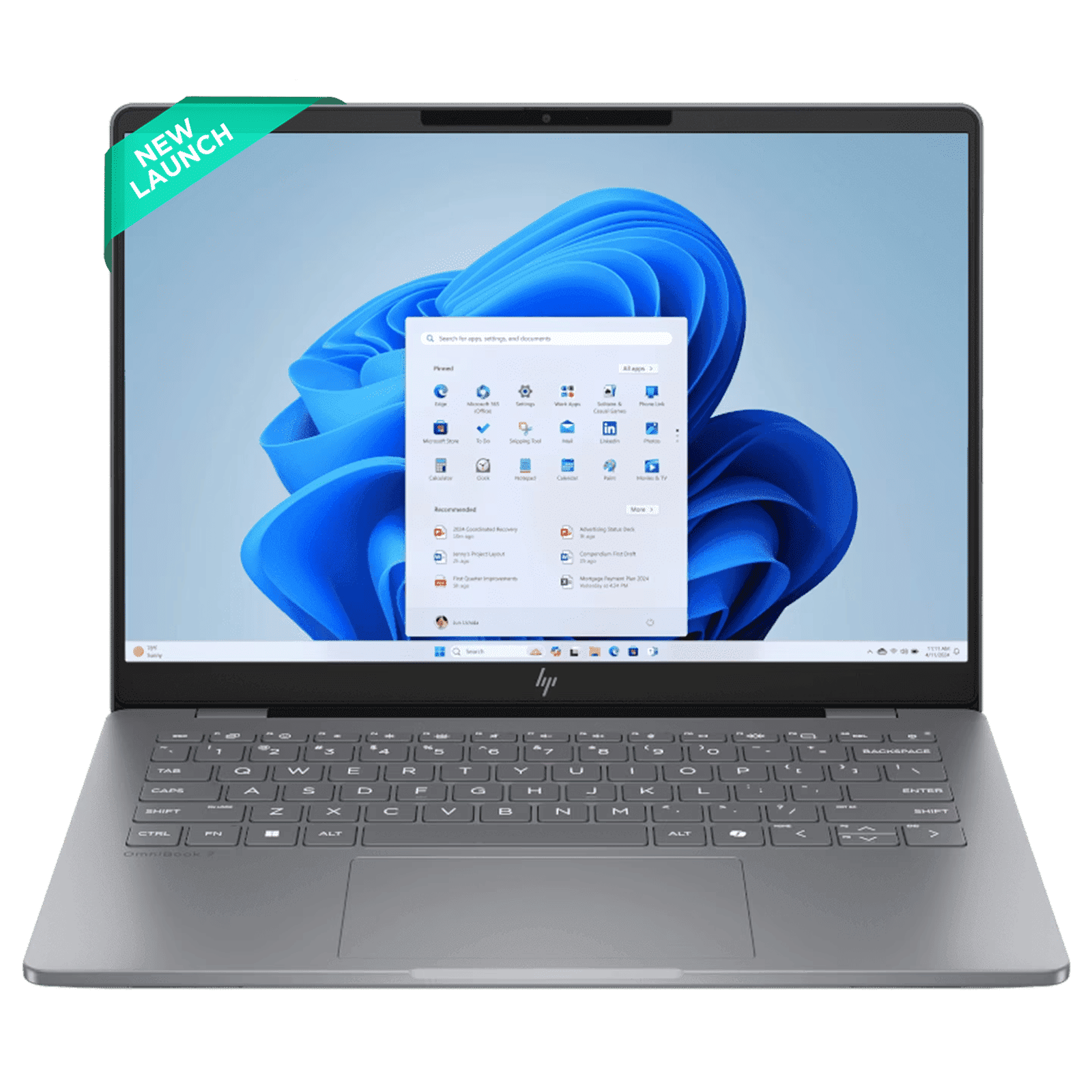 HP OmniBook 7 14-fr0789TU Intel Core Ultra 5 AI Laptop (16GB, 1TB SSD, Windows 11 Home, 14 inch 3K OLED Display, MS Office 2024, Meteor Silver Aluminum, 1.41 KG)