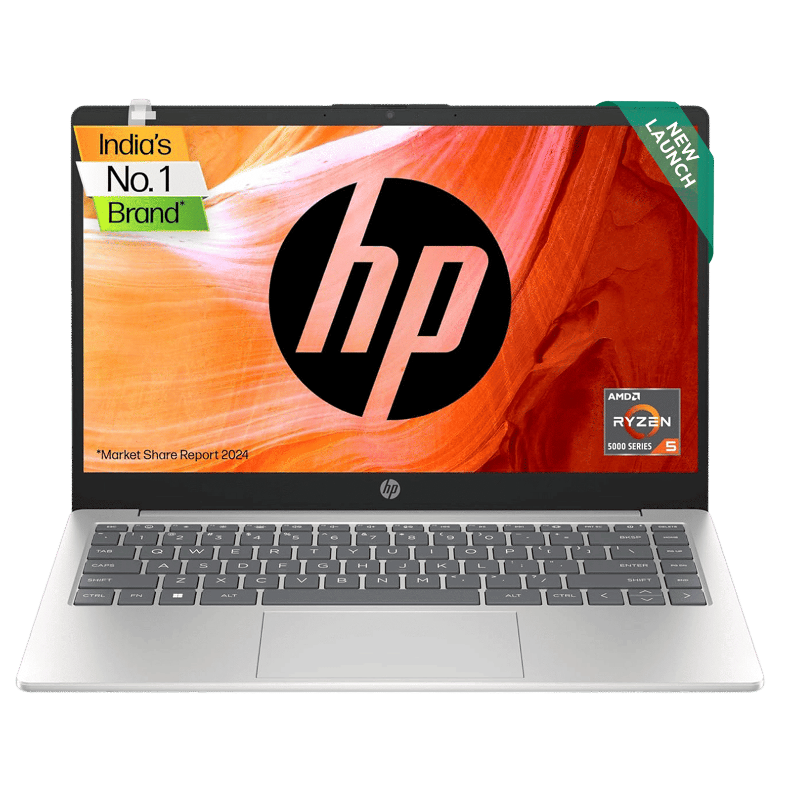 HP 14-em0241AU AMD Ryzen 5 Laptop (16GB, 512GB SSD, Windows 11 Home, 14 inch Full HD IPS Display, Natural Silver, 1.4 KG)