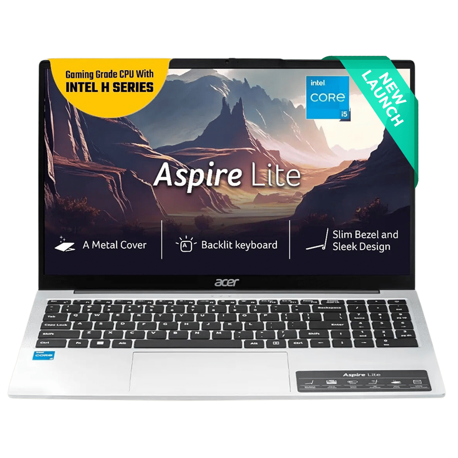 acer Aspire Lite Intel Core i5 13th Gen Thin & Light Laptop (16GB, 512GB SSD, Windows 11 Home, 15.6 inch Full HD IPS Display, MS Office, Pure Silver, 1.70 KG)