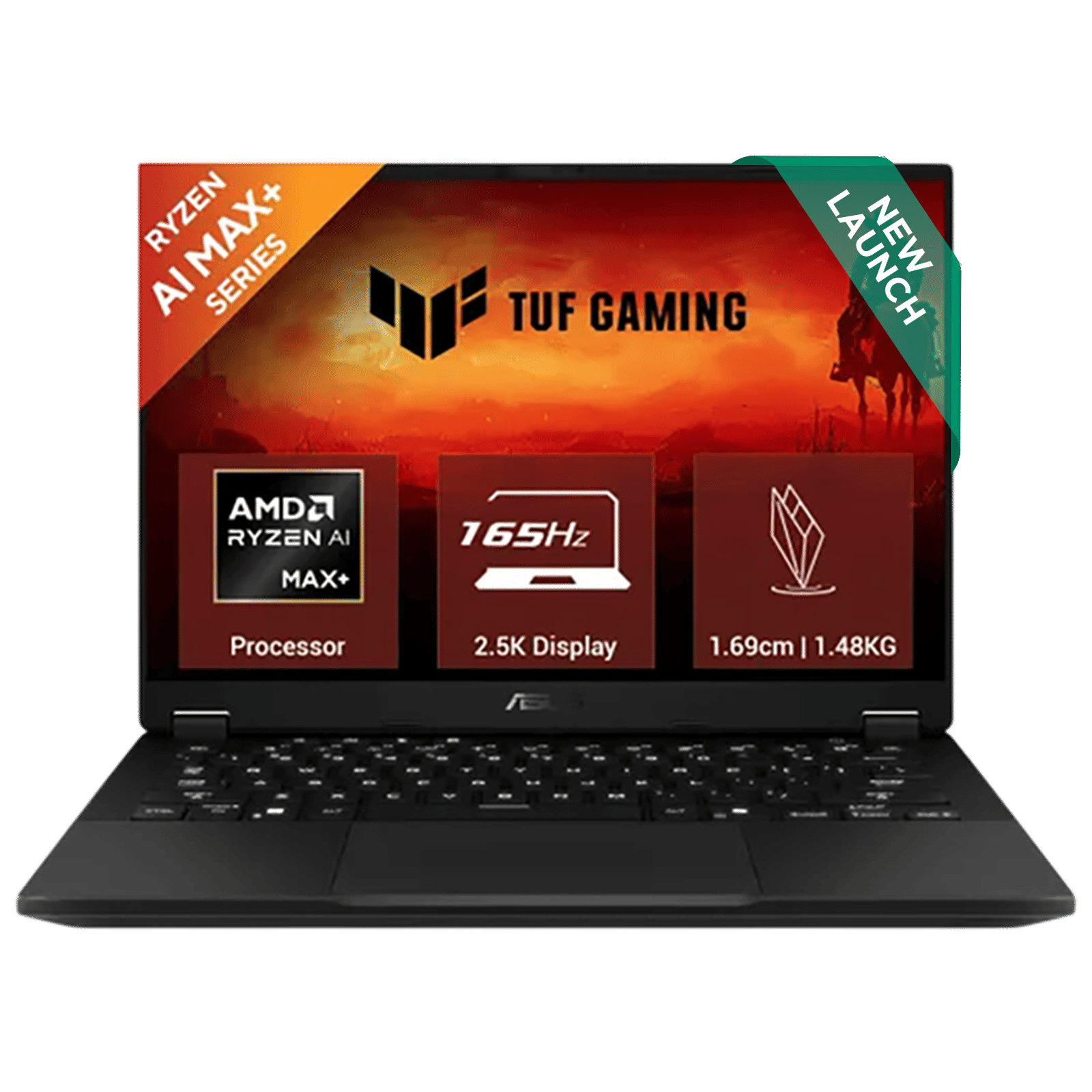 ASUS TUF A14 FA401EA-RG020WS AMD Ryzen AI Max Plus Gaming Laptop (32GB, 1TB SSD, Windows 11 Home, 14 inch 165 Hz 2.5K WQXGA Display, AMD Radeon, MS Office Home 2024, Jaeger Gray, 1.48 KG)