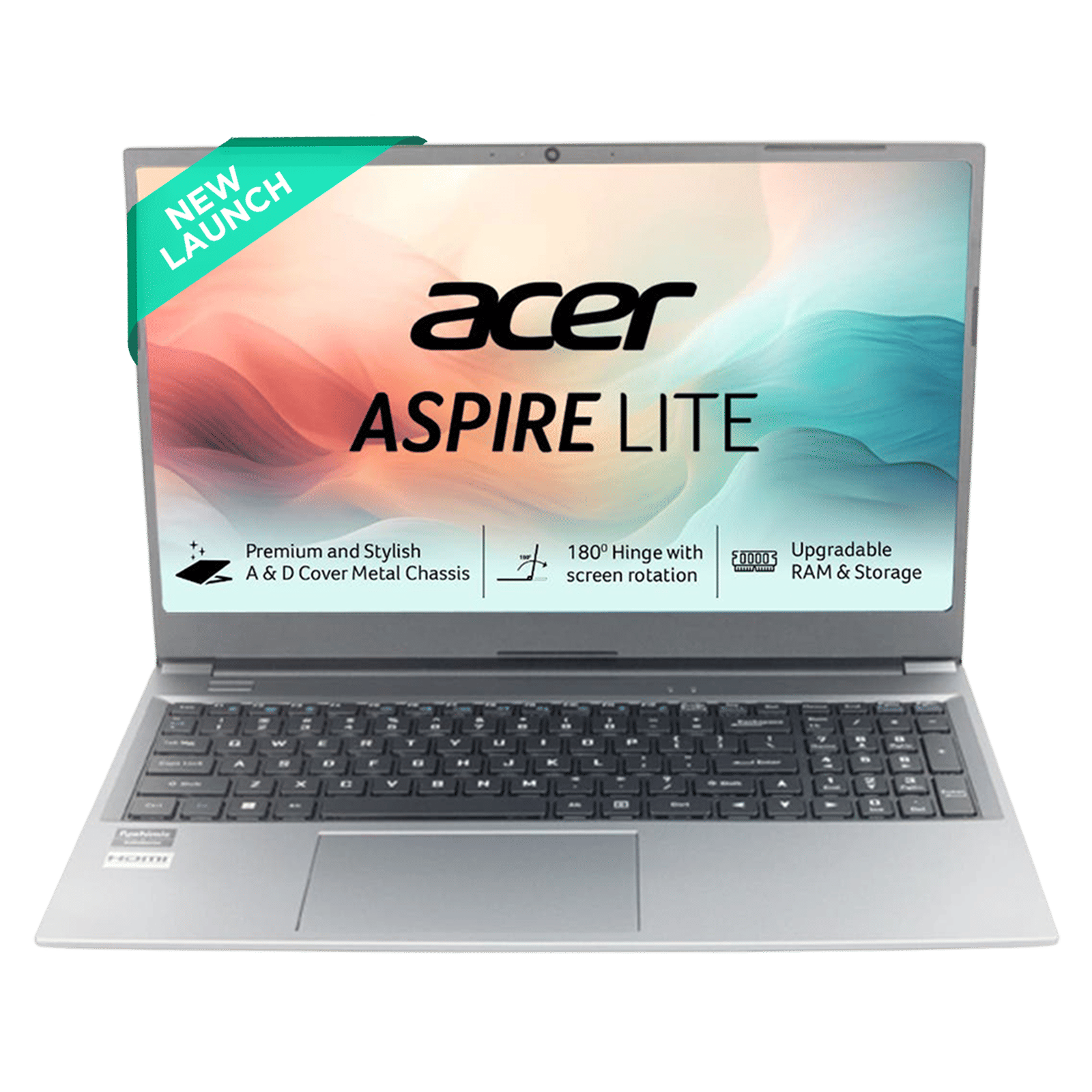 Acer Aspire Lite AMD Ryzen 3 7330U Thin & Light Laptop (8GB, 512GB SSD, Windows 11 Home, 15.6 inch Full HD IPS Display, MS Office, Steel Gray, 1.59 KG)