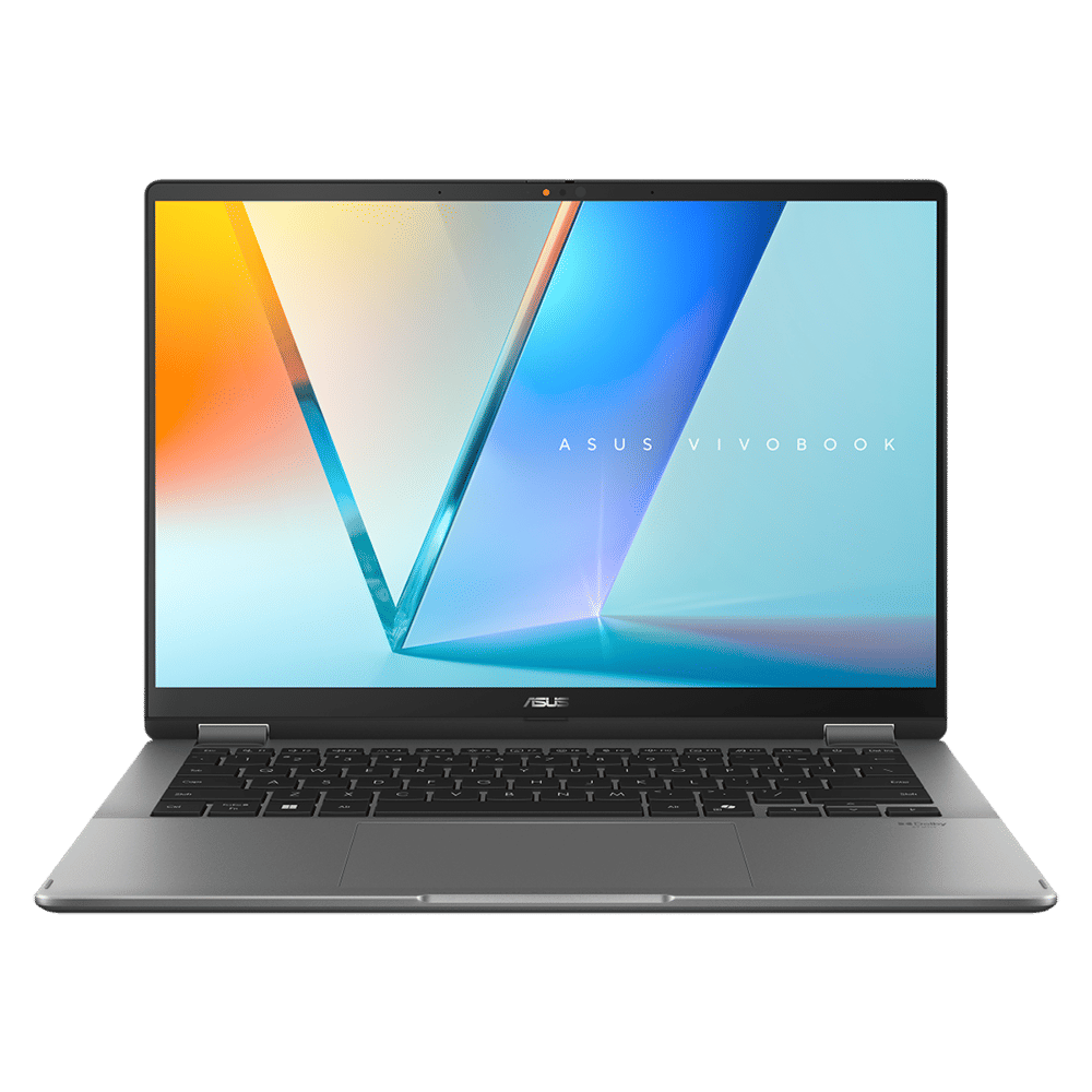 ASUS Vivobook 14 Flip Intel Core Ultra 5 Touchscreen 2-in-1 Laptop (16GB, 512GB SSD, Windows 11 Home, 14 inch WUXGA OLED Display, MS Office Home 2024 & MS 365 Basic, Matte Gray, 1.57 KG)