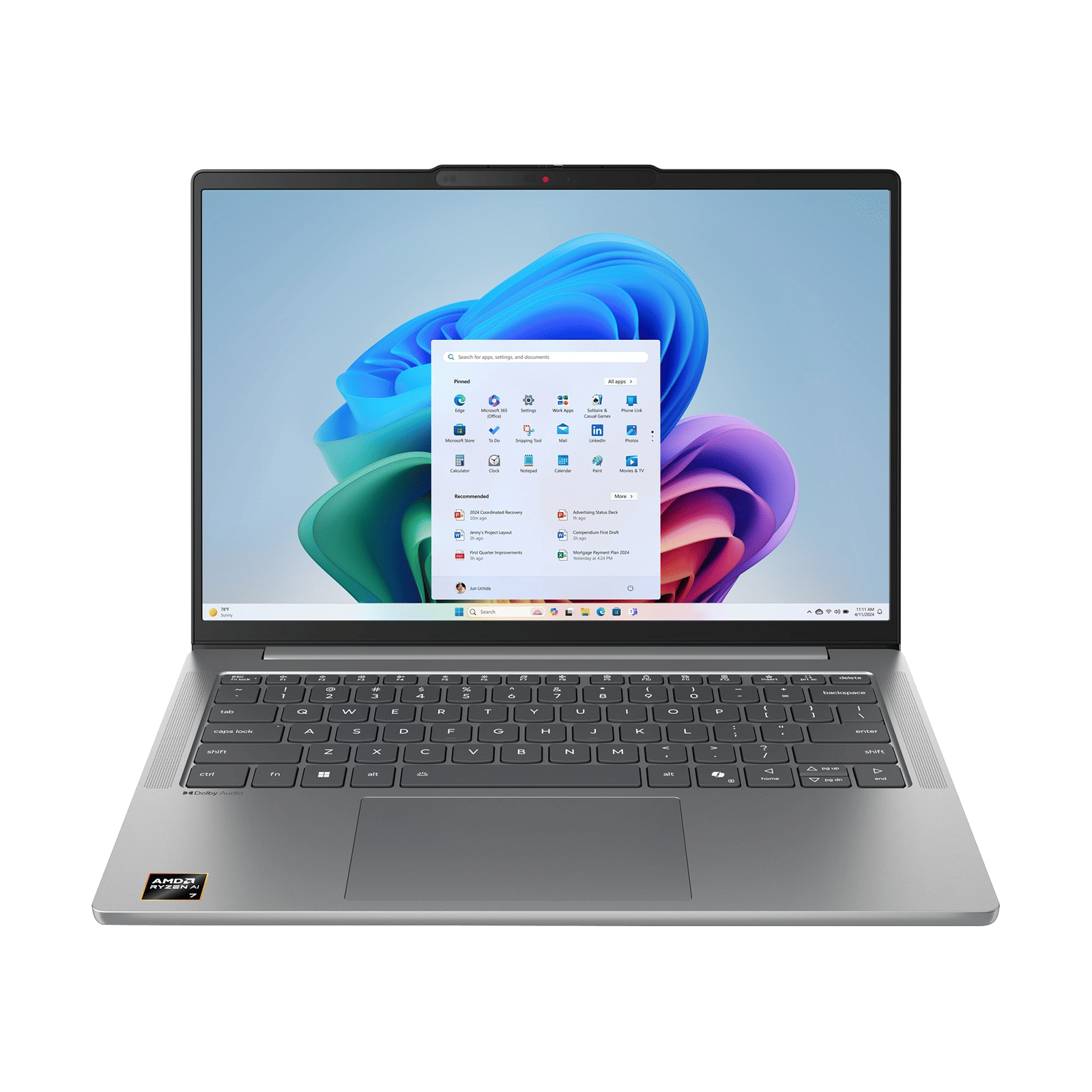 Lenovo IdeaPad Slim 5 14AKP10 AMD Ryzen AI 5 Thin & Light Laptop (16GB, 512GB SSD, Windows 11 Home, 14 inch WUXGA IPS Display, MS Office Home 2024, Luna Grey, 1.47 KG)
